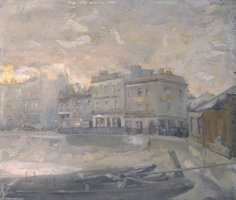Barges, Chelsea Riverside, The 'eighties — Paul Fordyce Maitland