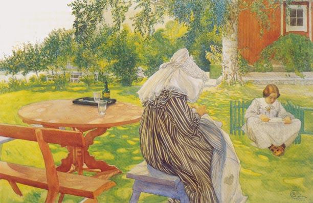 In The Back Yard — Carl Larsson