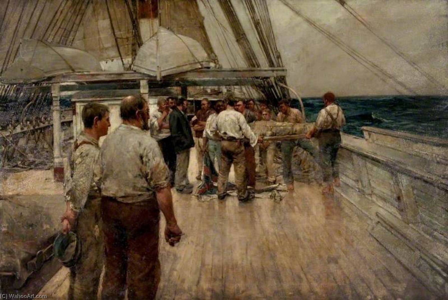The Burial At Sea — Frank Brangwyn