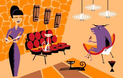 The Minotaur, Steadfast And Persistent — Josh Agle (shag)