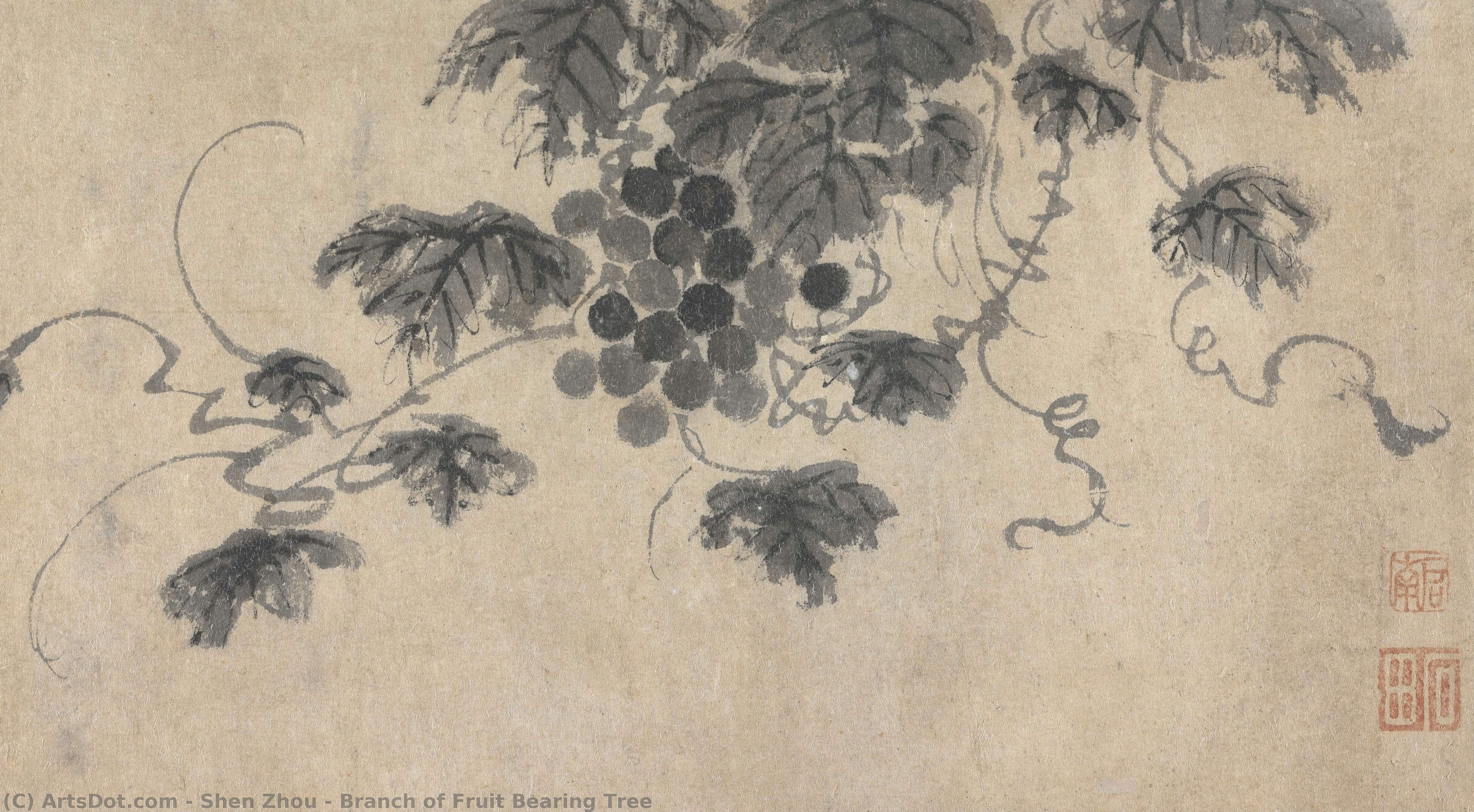 Branch Of Fruit Bearing Tree — Shen Zhou