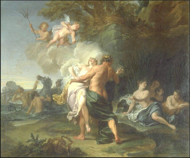 Neptune Enlevant La Nymphe Amymone — Noel Nicolas Coypel