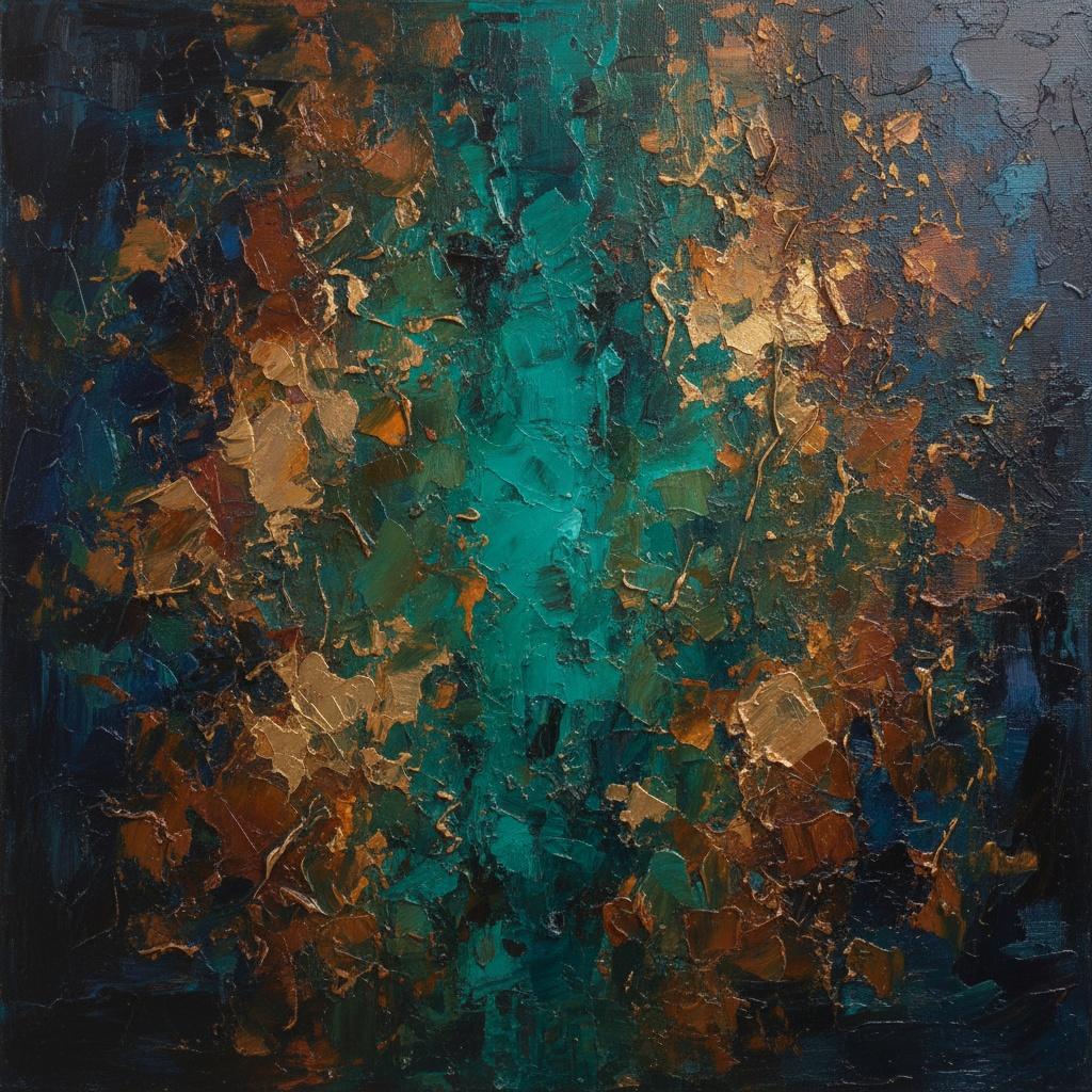 Radiant Core Of Prussian Shadows And Fragmented Ochre Light — Christian Noiret