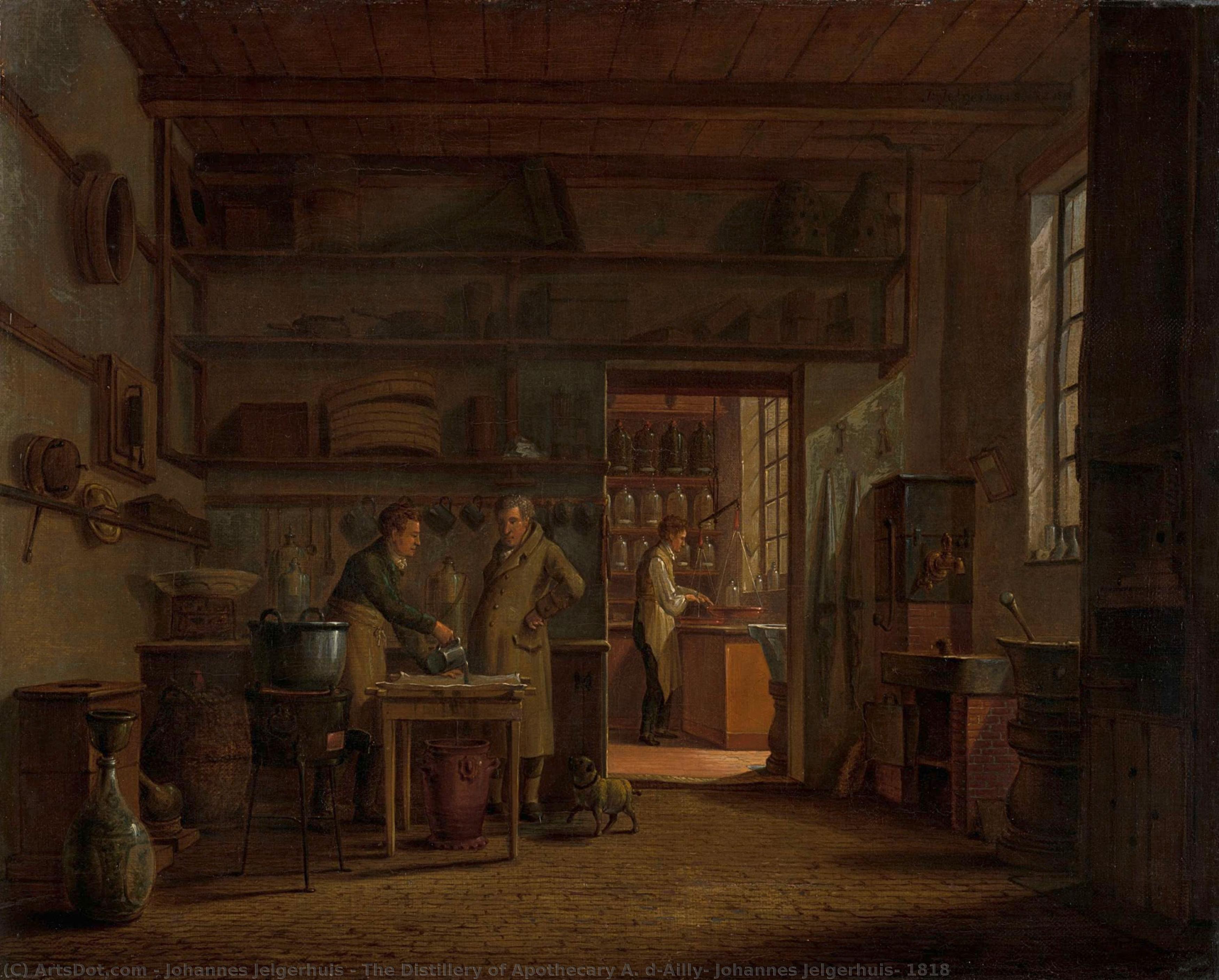 The Distillery Of Apothecary A. D"ailly, Johannes Jelgerhuis, 1818 — Johannes Jelgerhuis
