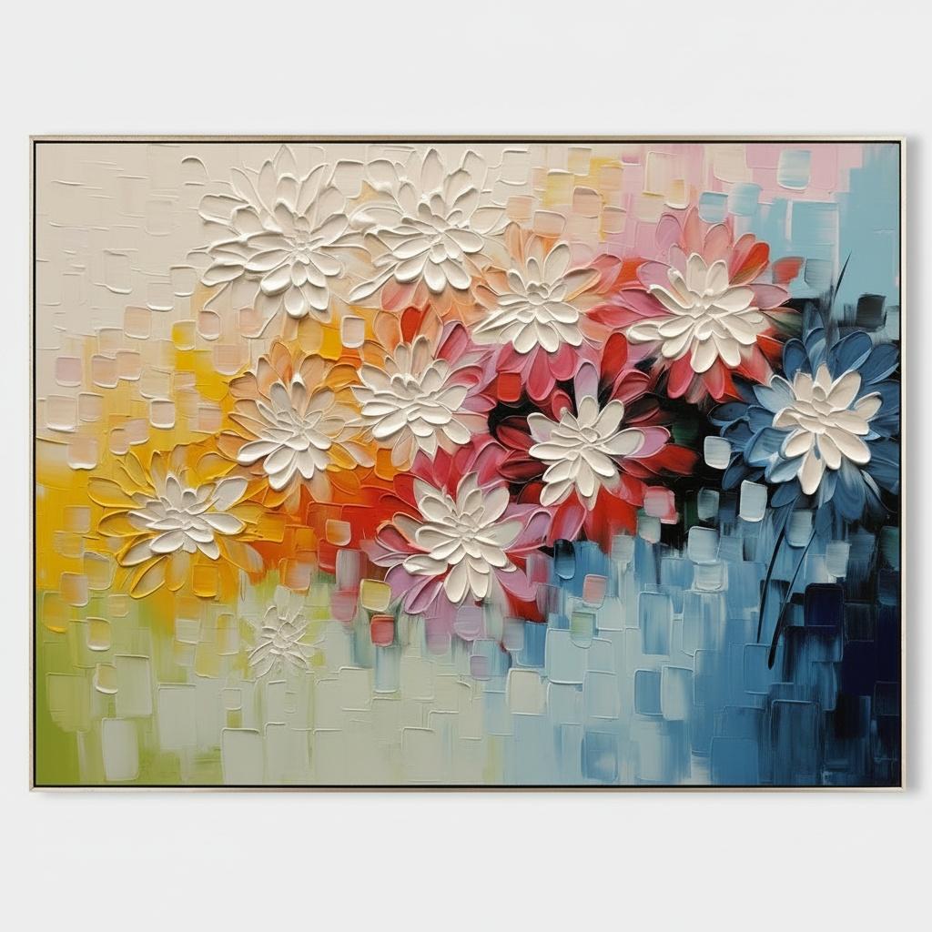 Spectral Bloom: A Sculptural Symphony Of Impasto Light And Chromatic Motion — Christian Noiret