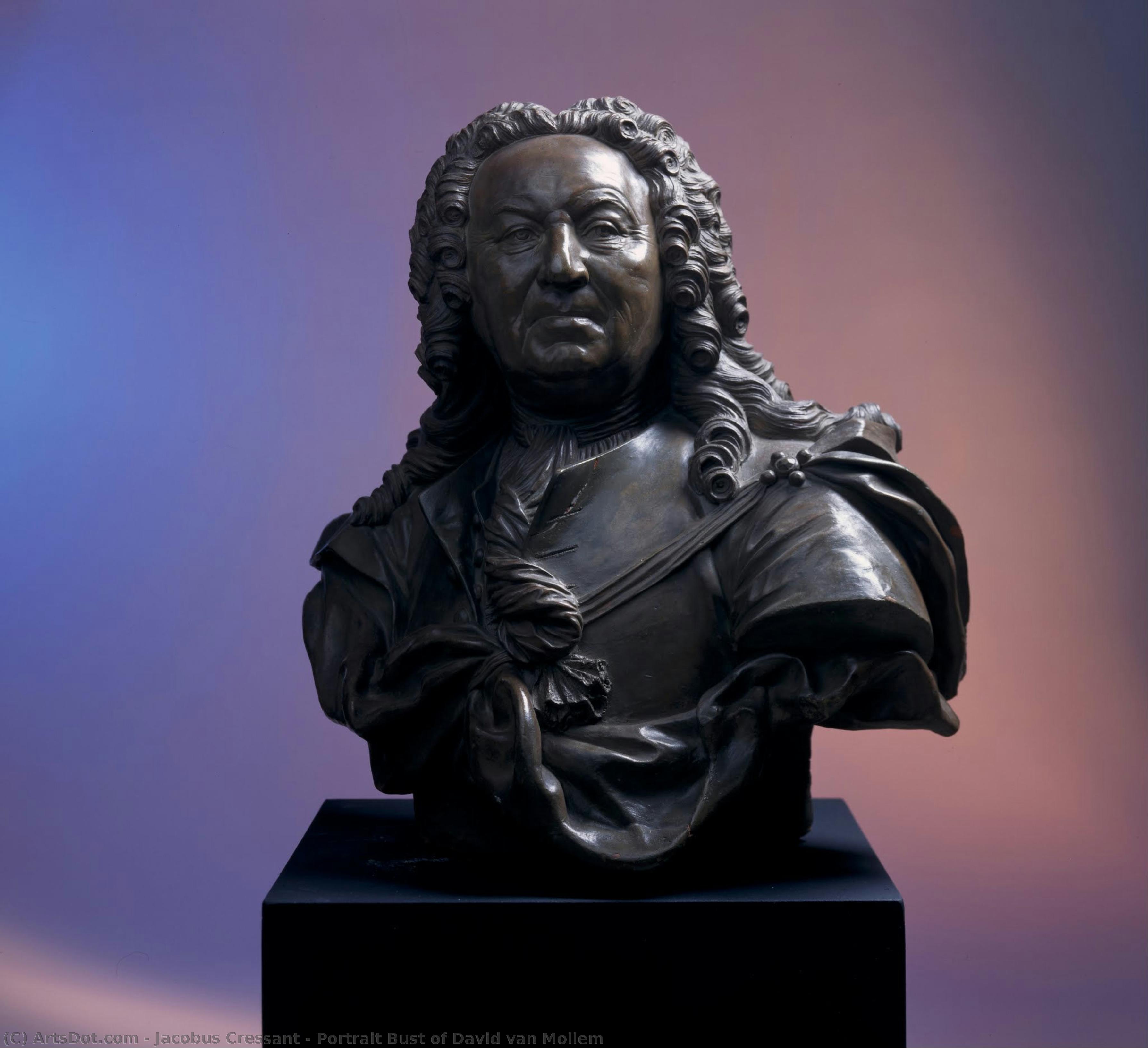 Portrait Bust Of David Van Mollem — Jacobus Cressant