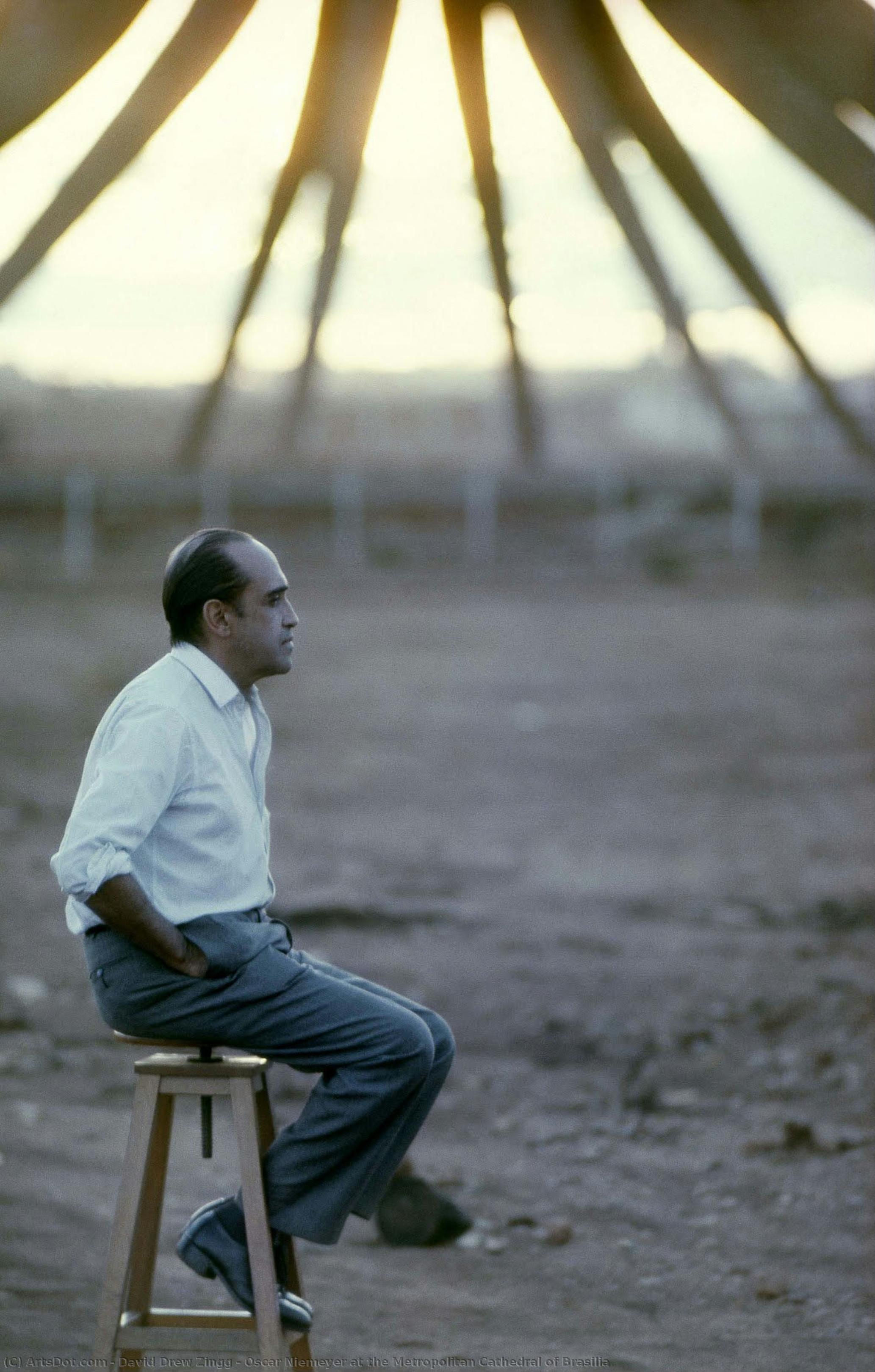 Oscar Niemeyer At The Metropolitan Cathedral Of Brasilia — David Drew Zingg