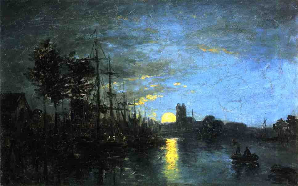View Of The Port At Dordrecht — Johan Barthold Jongkind