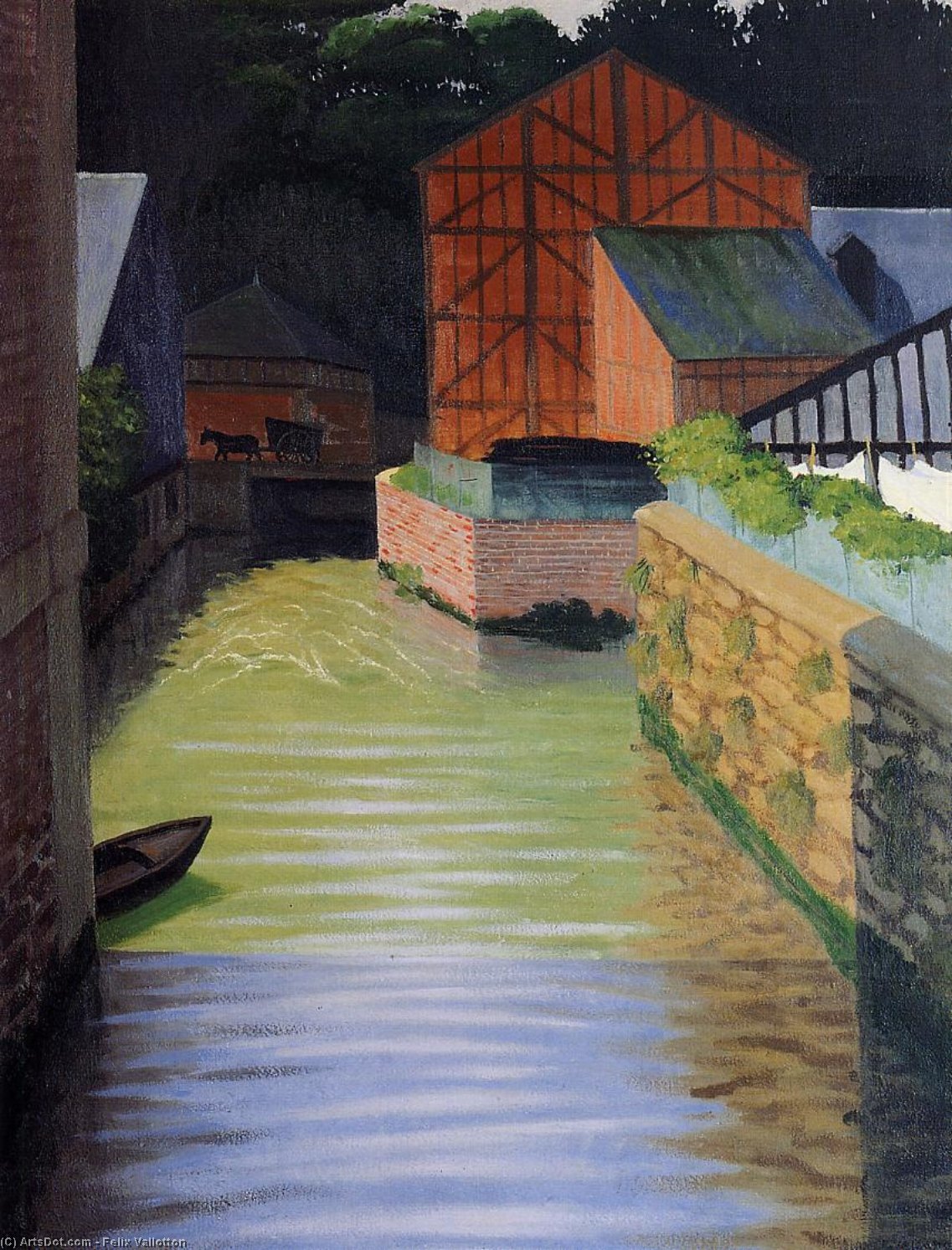 Part Of The Town Of Pont Audemer — Félix Vallotton