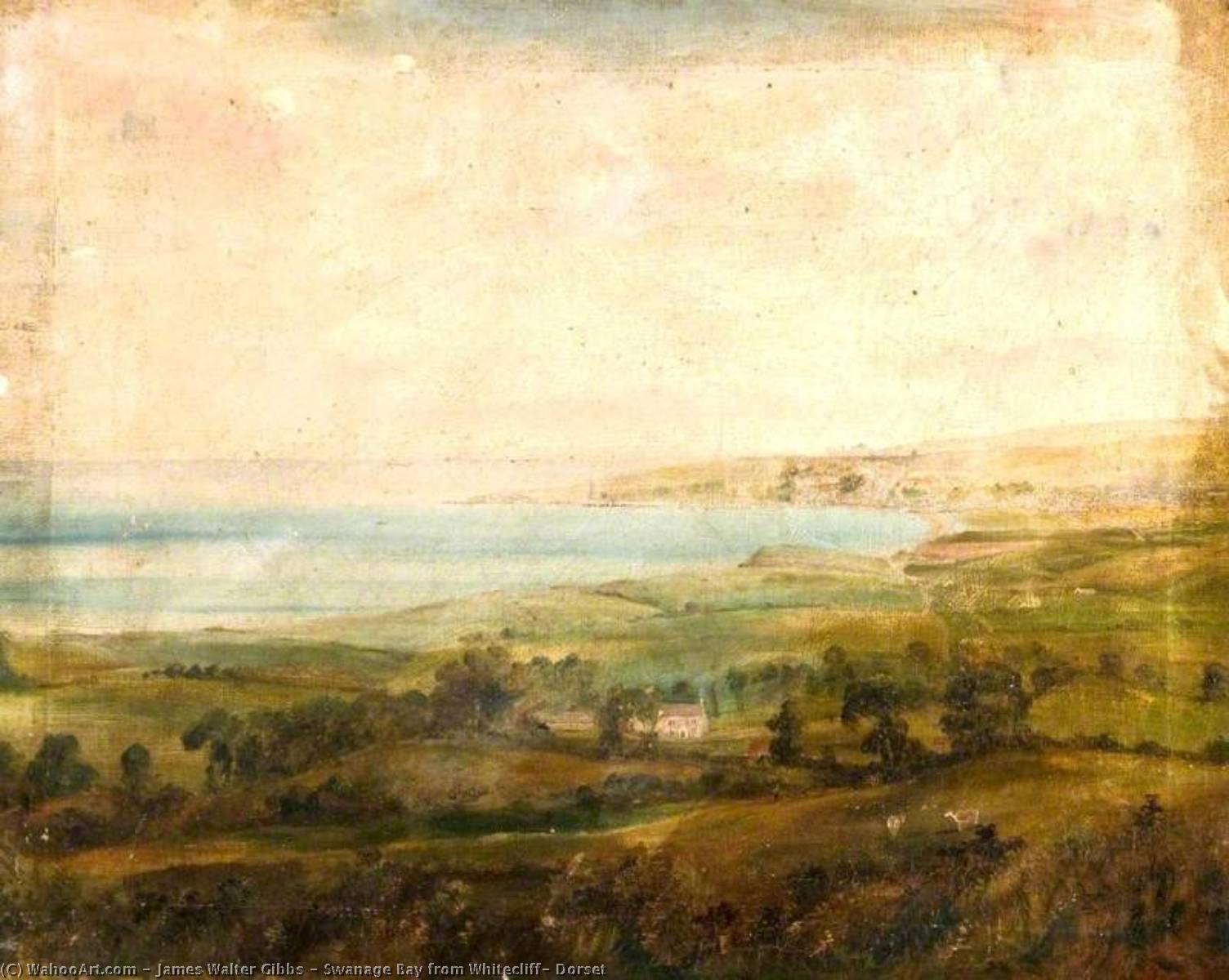 Swanage Bay From Whitecliff, Dorset — James Walter Gibbs