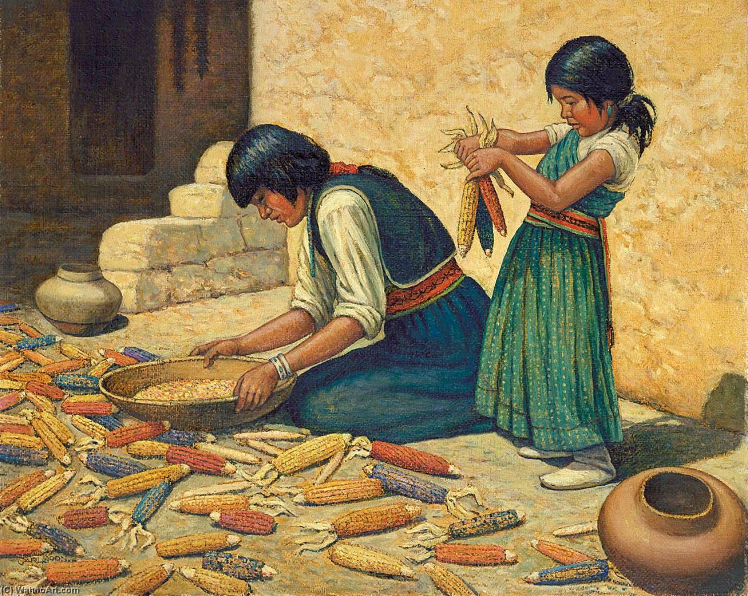 Drying Corn — Carl Moon