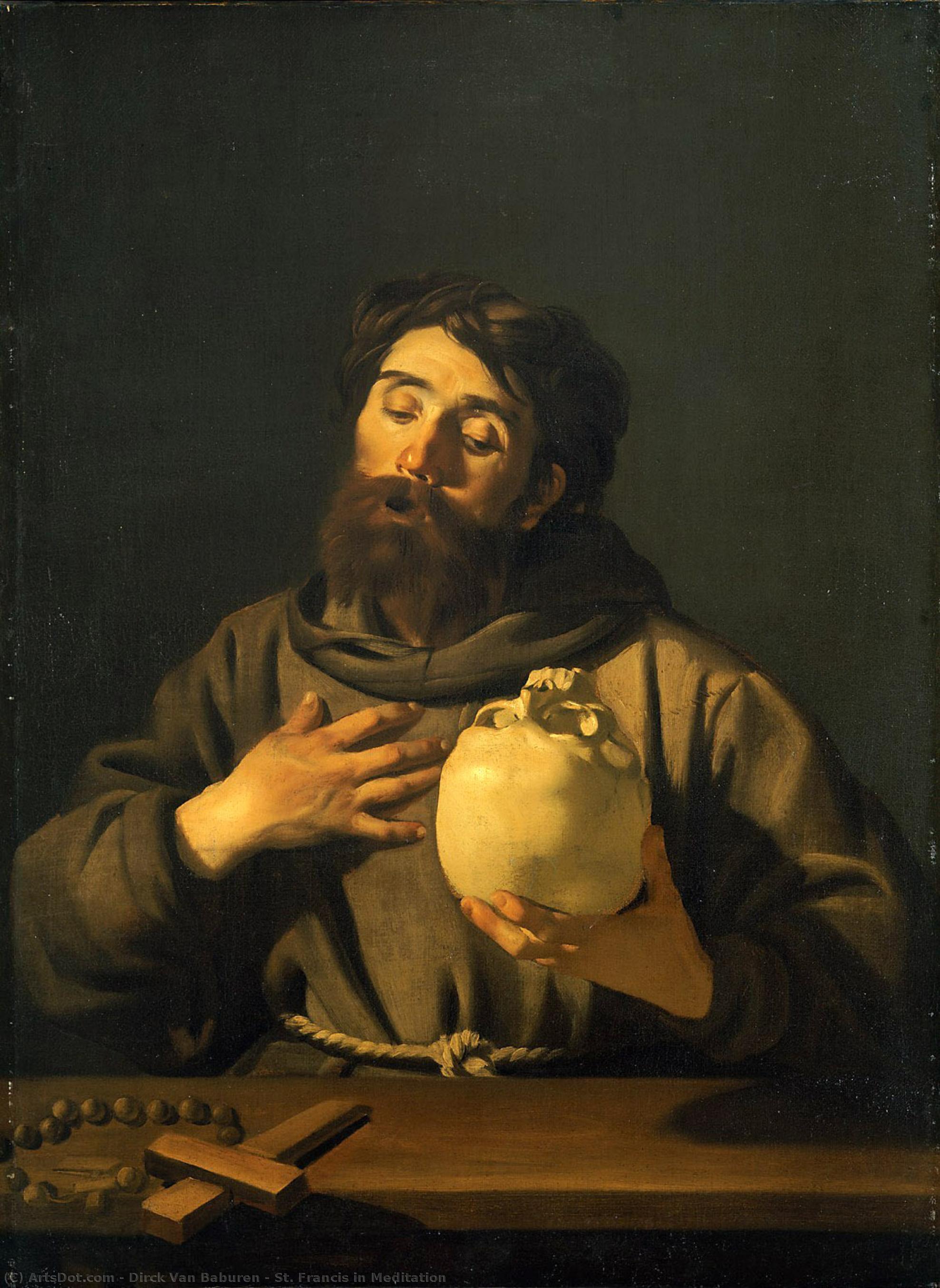 St. Francis In Meditation — Дирк Ван Бабюрен