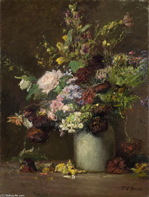 Untitled (a Vase Of Flowers) — Theodore Clement Steele