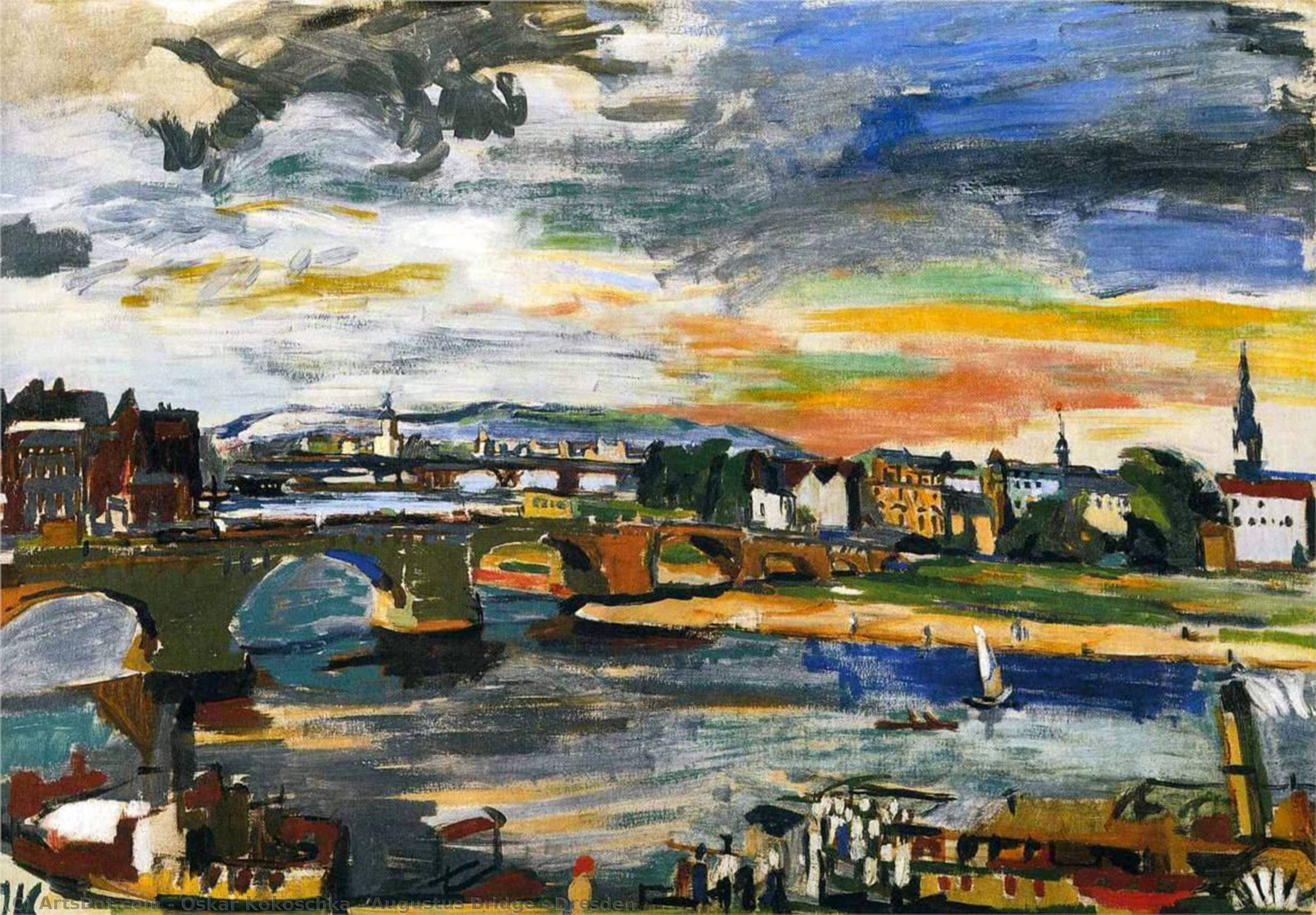 Augustus Bridge - Dresden — Oskar Kokoschka