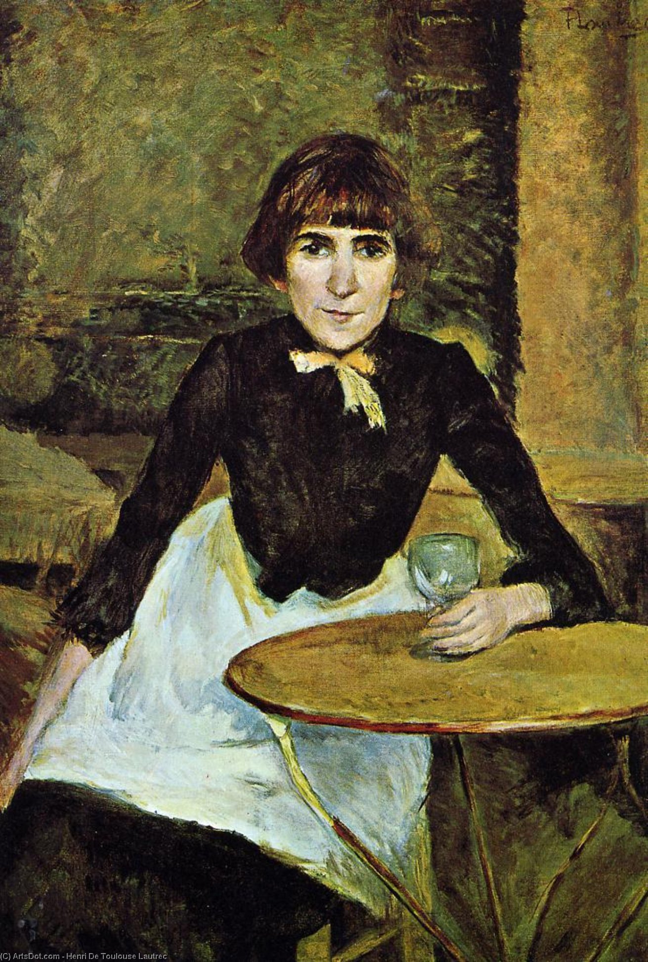 At La Bastille (portrait Of Jeanne Wenz) — Henri De Toulouse-lautrec