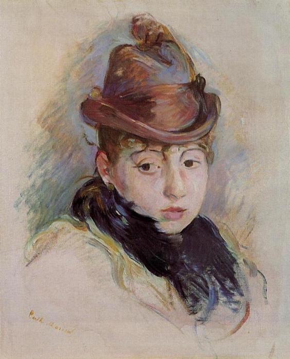 Young Woman In A Hat (henriette Patte) — Berthe Morisot