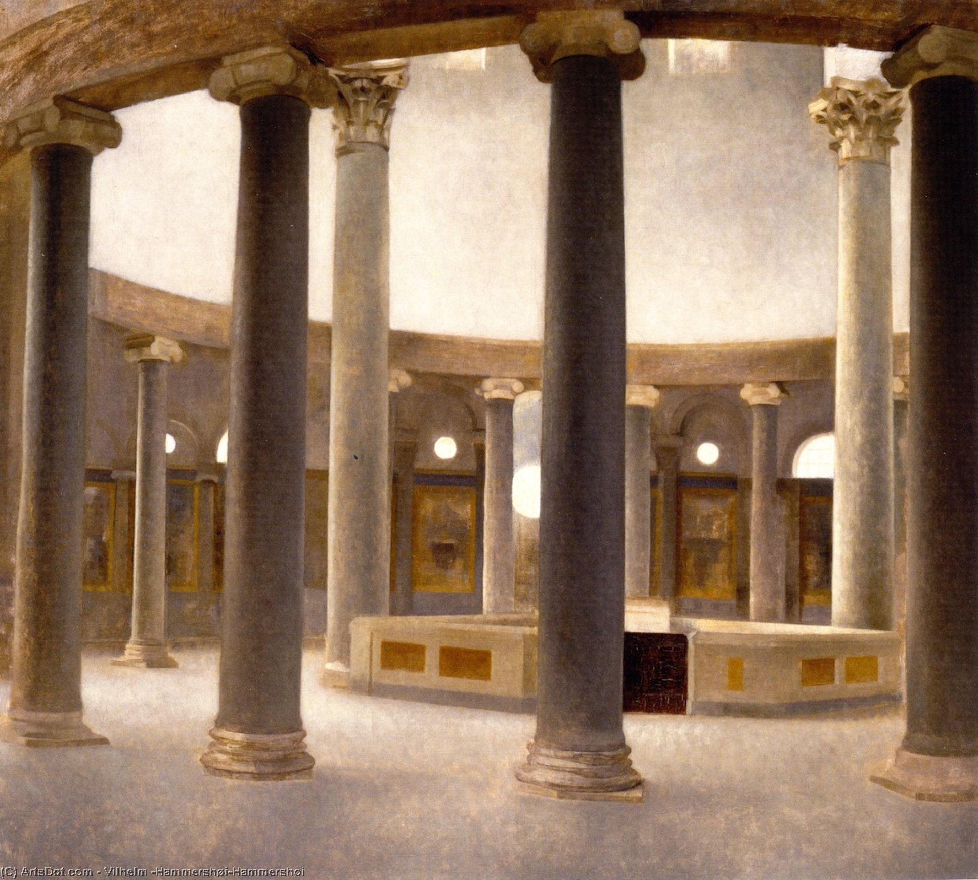 Interior Of The Church Of Santo Rotondo In Rome — Vilhelm (hammershøi)hammershoi