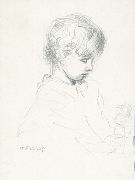 Study Of A Child's Head — Sir George Clausen