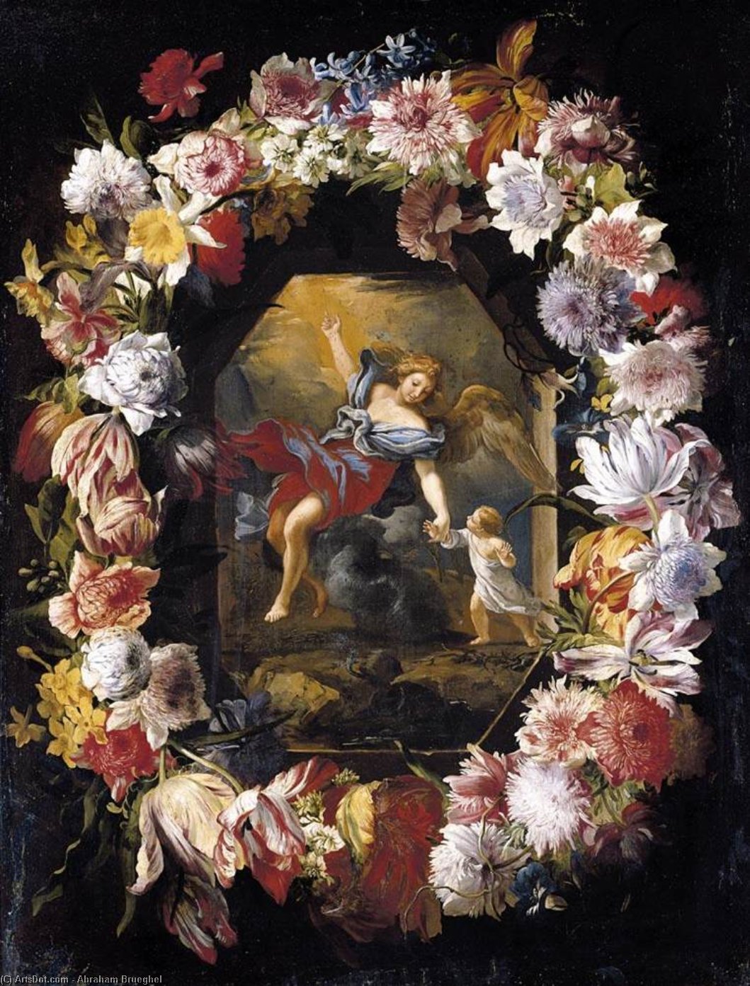 Garland Of Flowers — Abraham Brueghel