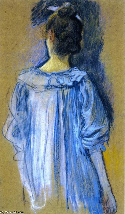 Woman In Blue Seen From Behind — Theo Van Rysselberghe