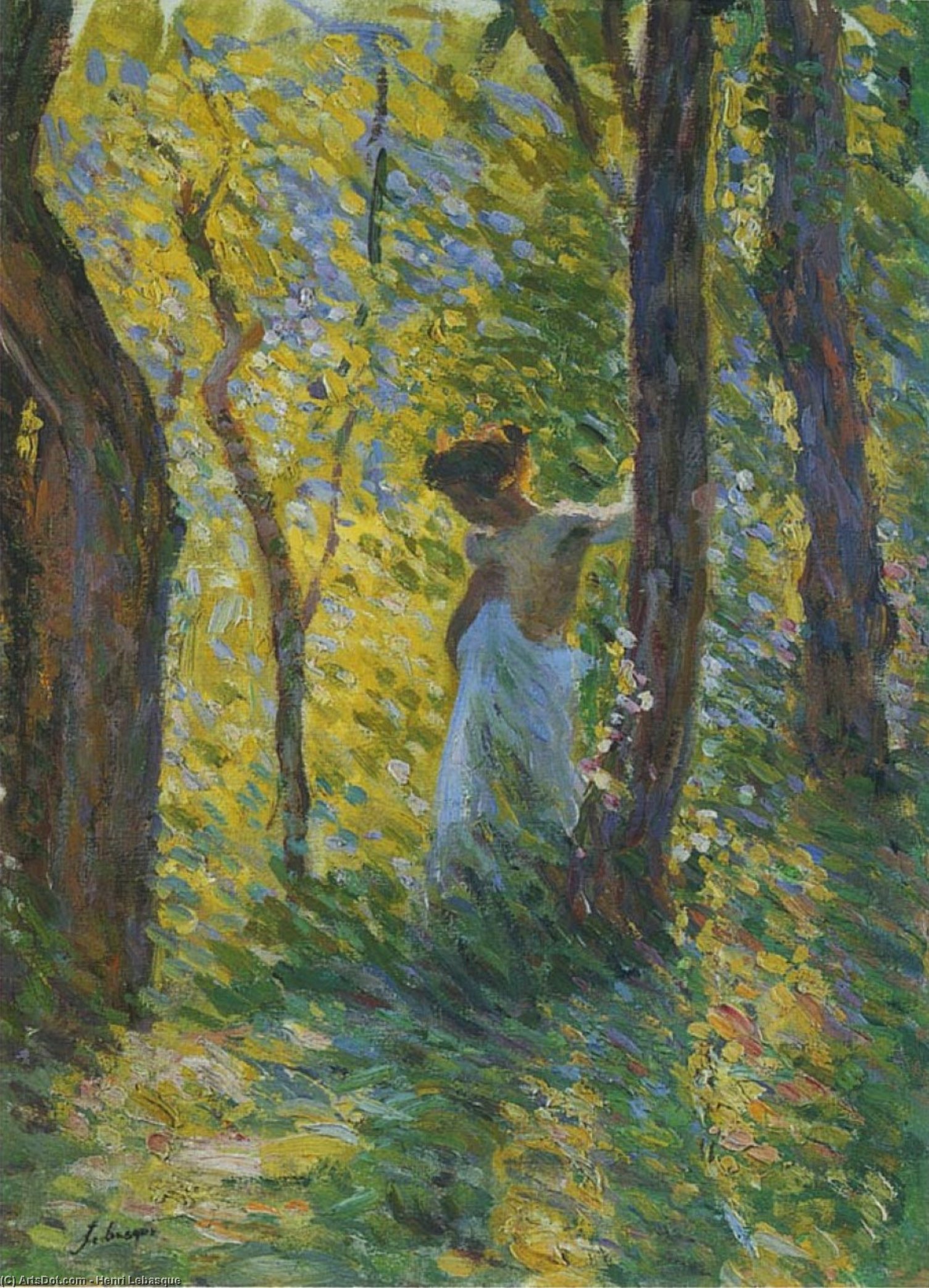 Young Girl In A Clearing — Henri Lebasque