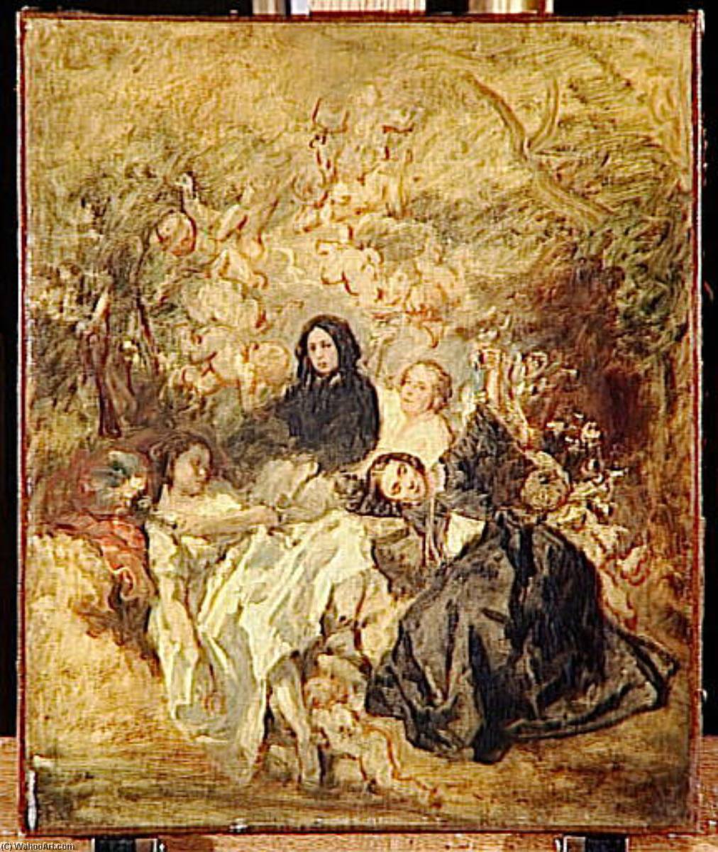 Reve D'amour Dit Autrefois Portrait De Famille — Nicolas François Octave Tassaert