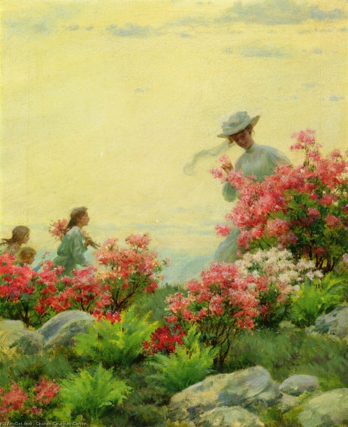 Among The Wild Azaleas — Charles Courtney Curran
