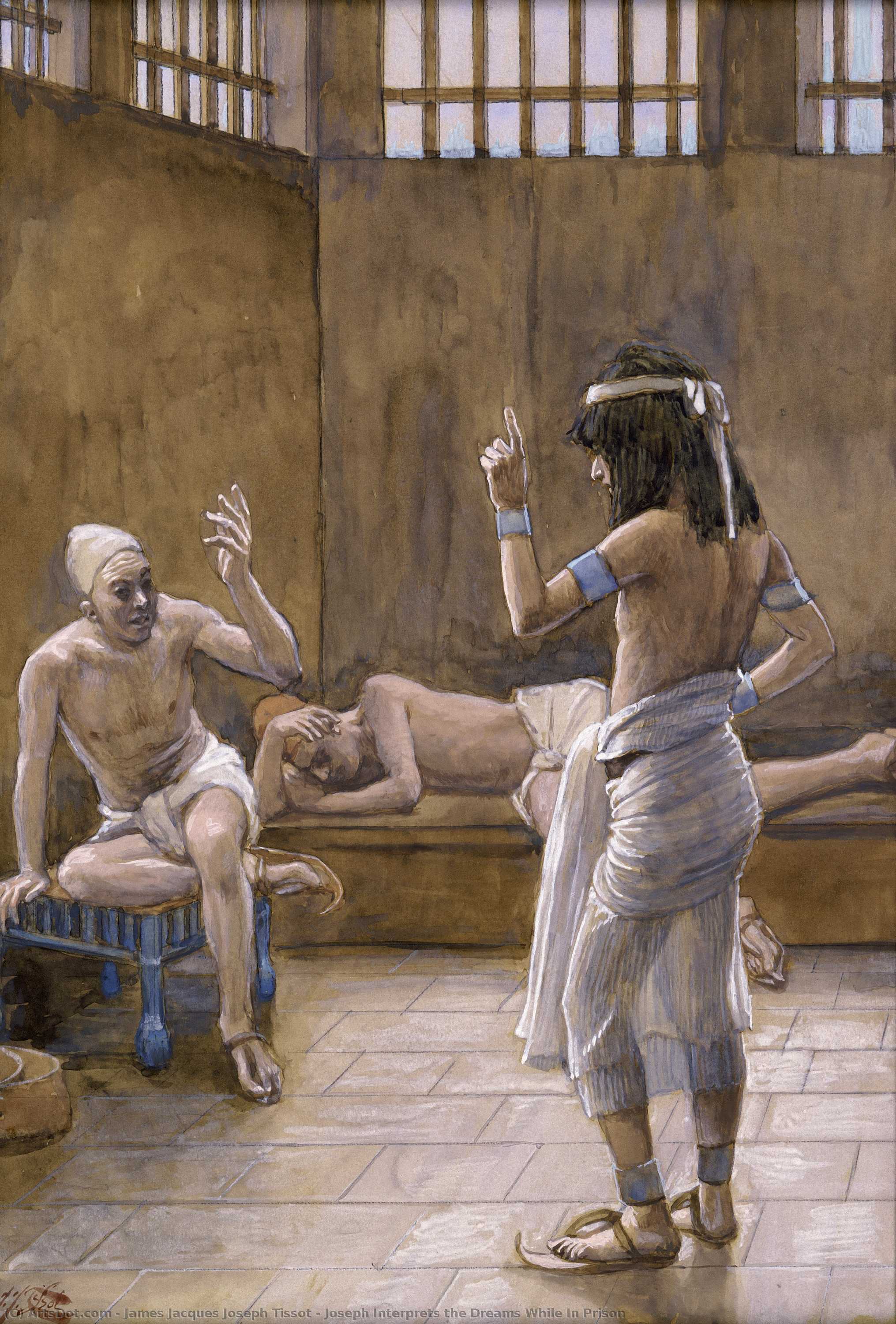Joseph Interprets The Dreams While In Prison — Тиссо
