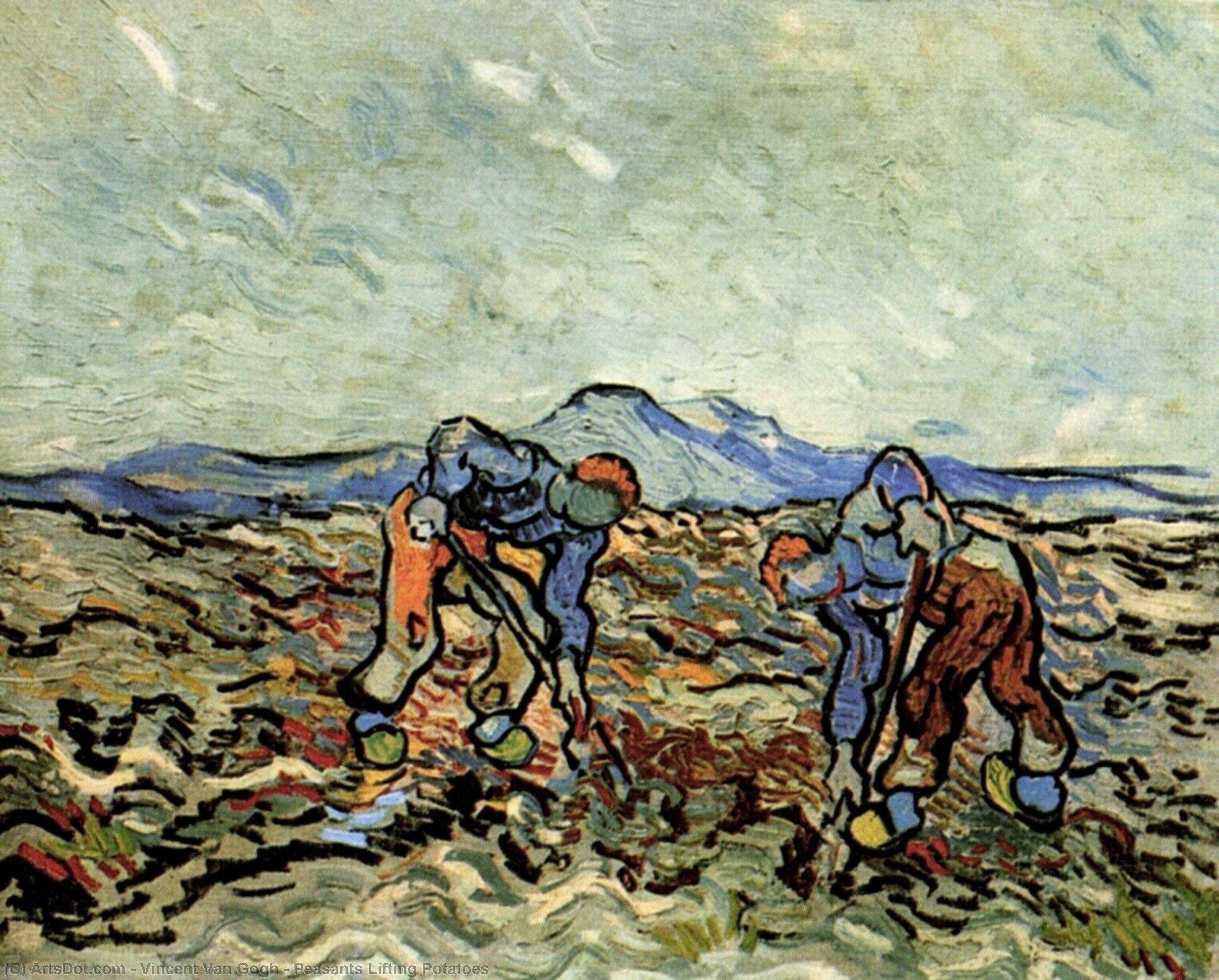 Peasants Lifting Potatoes — Vincent Willem Van Gogh