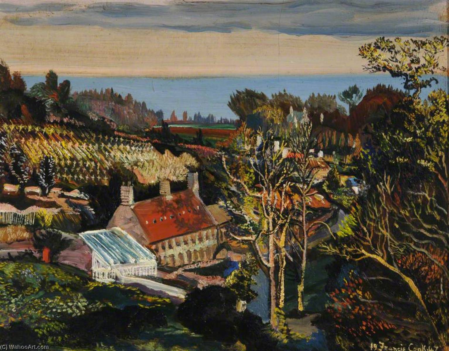 A Valley Farm Above Grouville, Queen's Valley, Jersey — Francis Ferdinand Maurice Cook