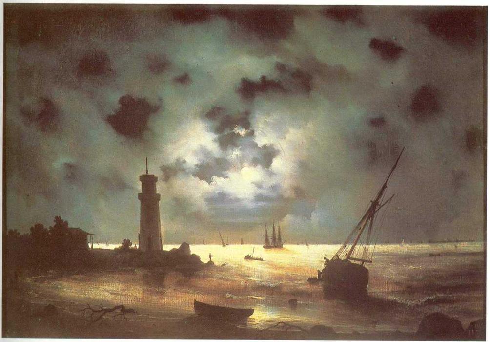 Coast Of Sea At Night — Ivan Konstantinovich Aivazovsky