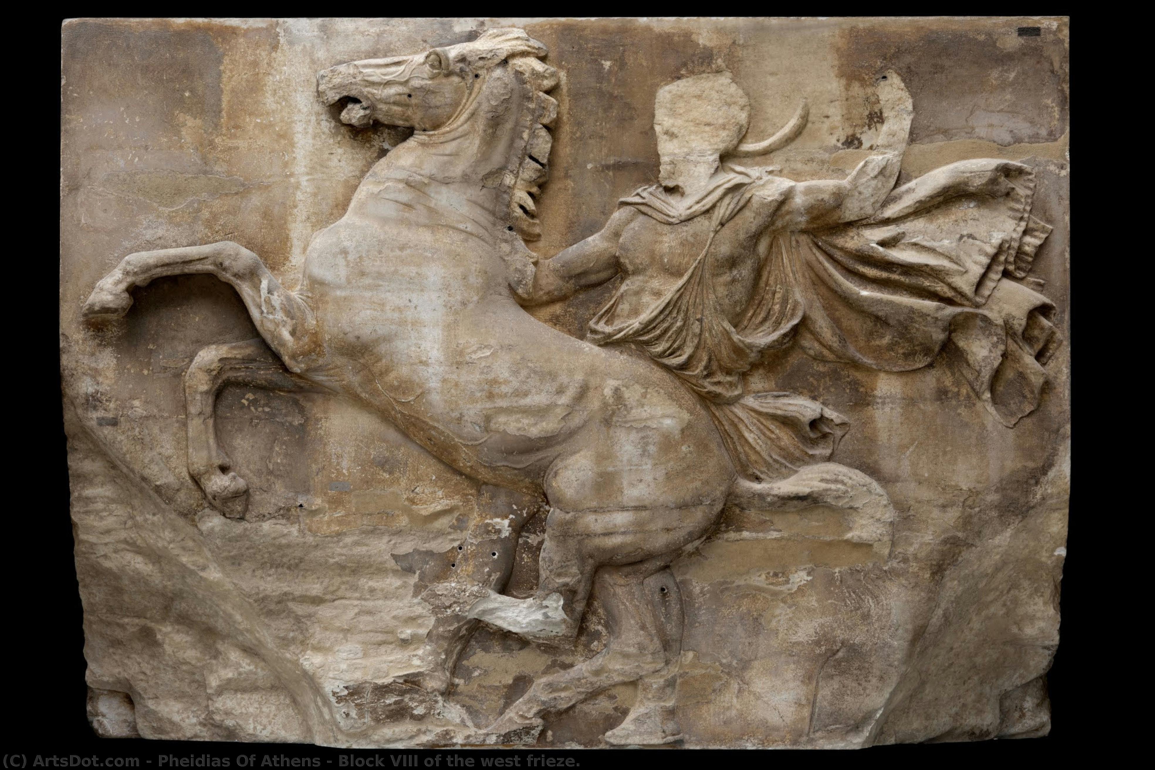 Block Viii Of The West Frieze. — Pheidias Of Athens