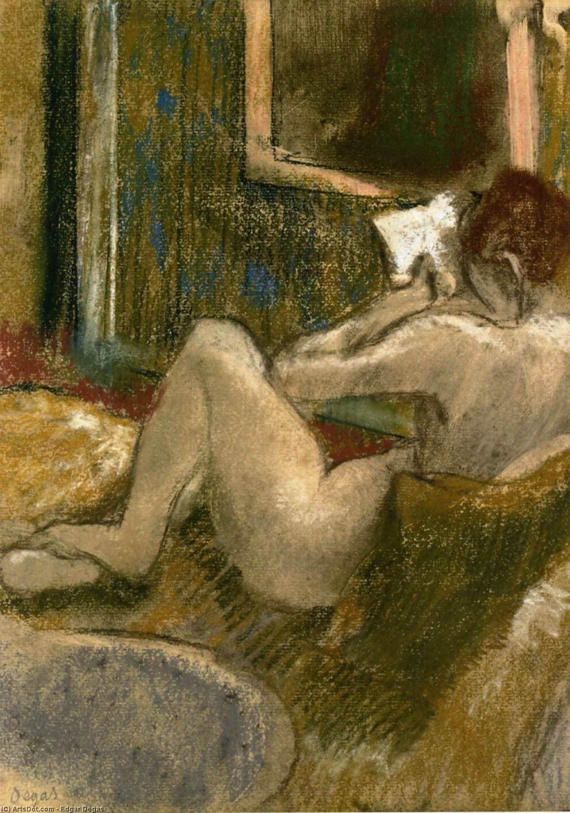 Nude From The Rear, Reading — Хилари Жермен Едгар Дегас