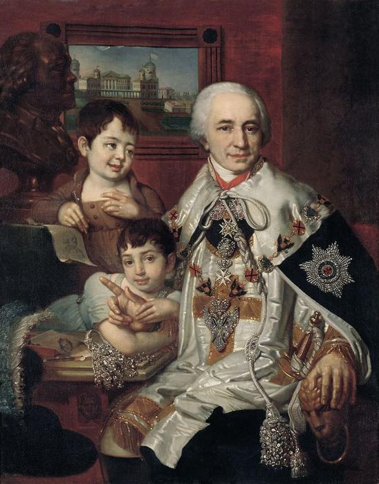 Portrait Of Count G.g. Kushelev — Vladimir Lukich Borovikovsky