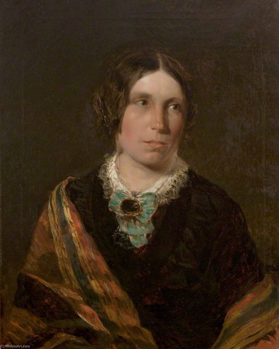 Portrait Of The Artist's Wife, Elizabeth Dawson, Nèe Whittle — Henry Thomas Dawson