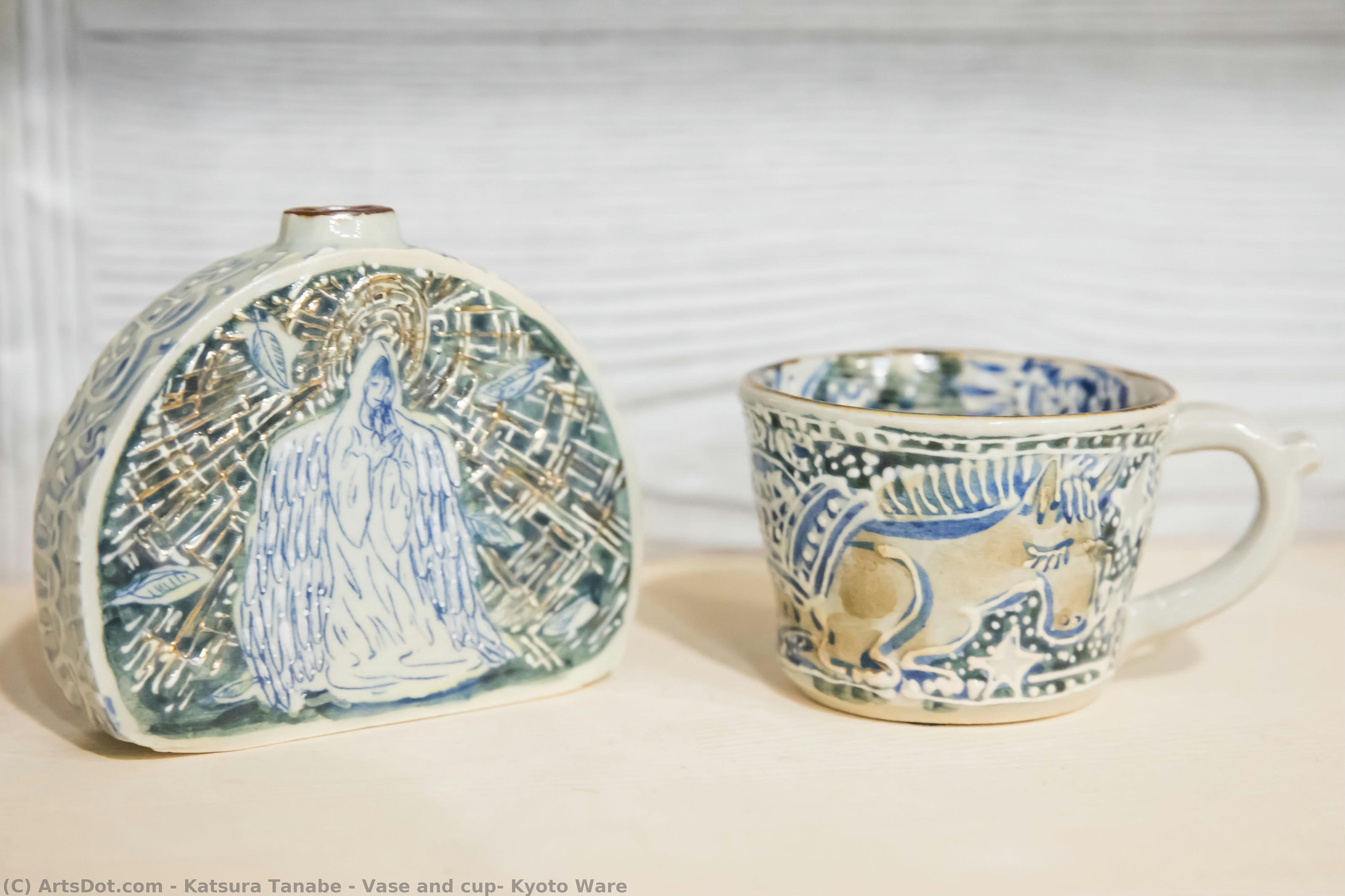 Vase And Cup, Kyoto Ware — Katsura Tanabe