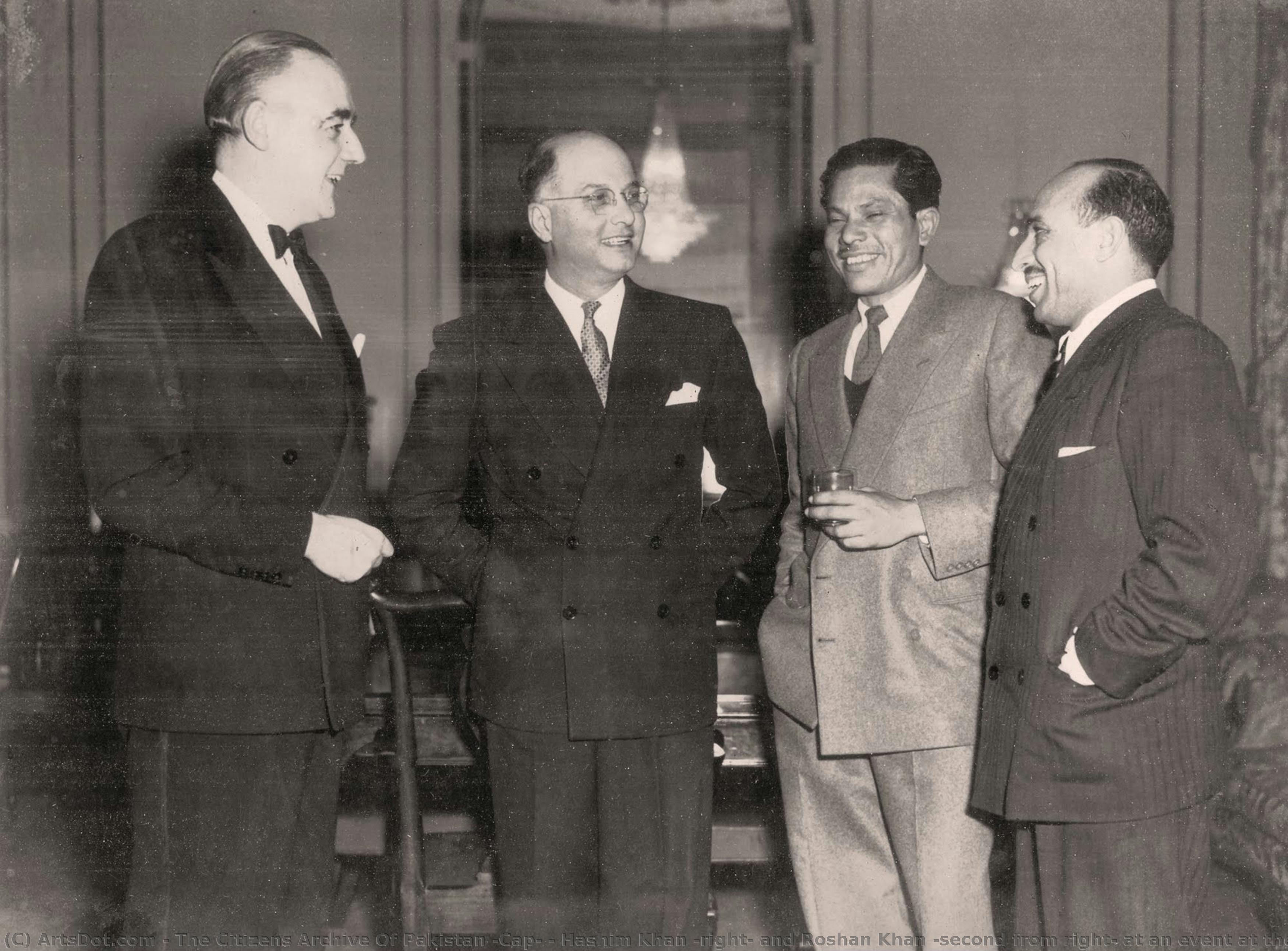 Hashim Khan (right) And Roshan Khan (second From Right) At An Event At The United States Embassy In Washington. 1950. — The Citizens Archive Of Pakistan (cap)