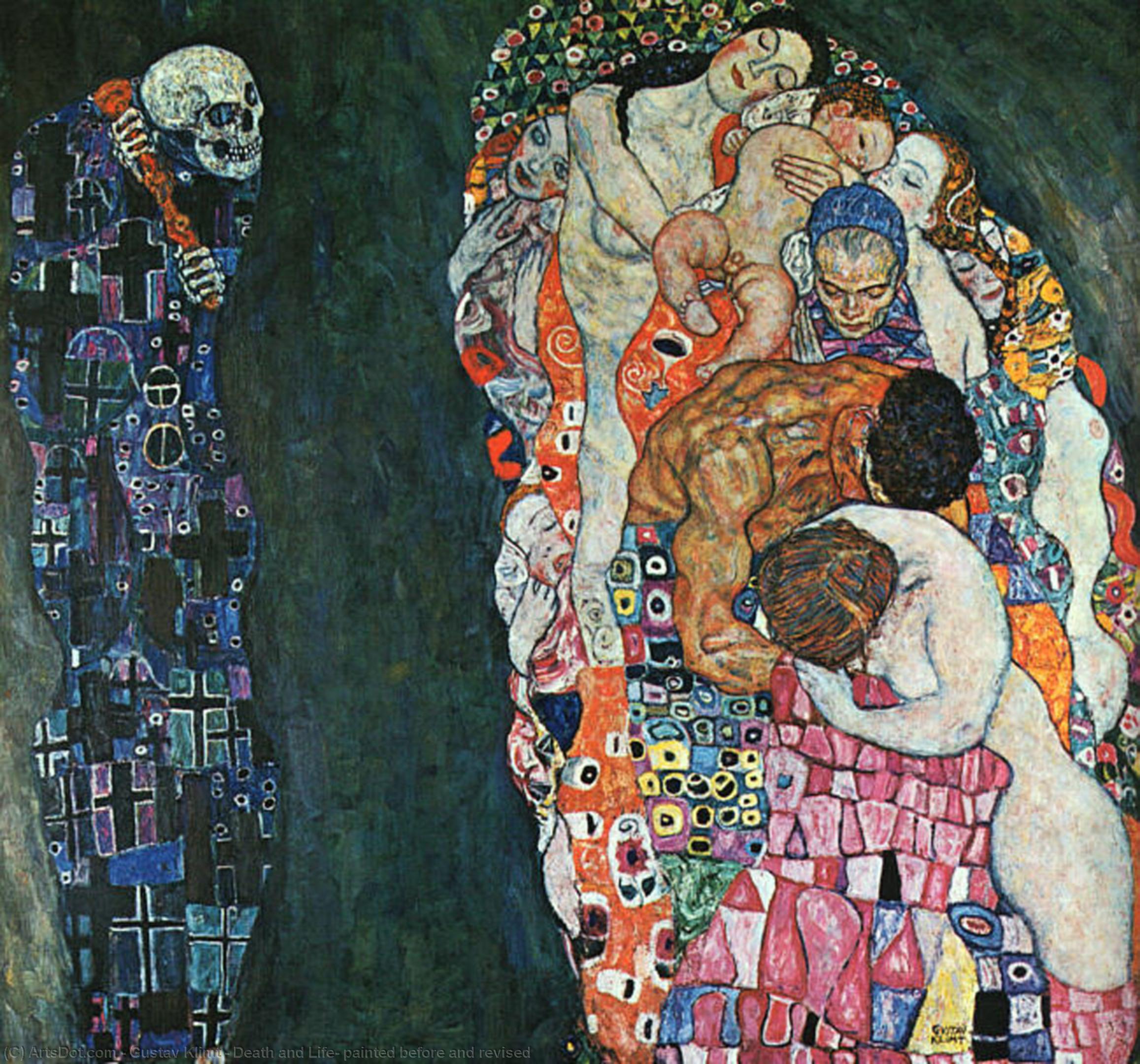 Death And Life, Painted Before And Revised — Gustav Klimt