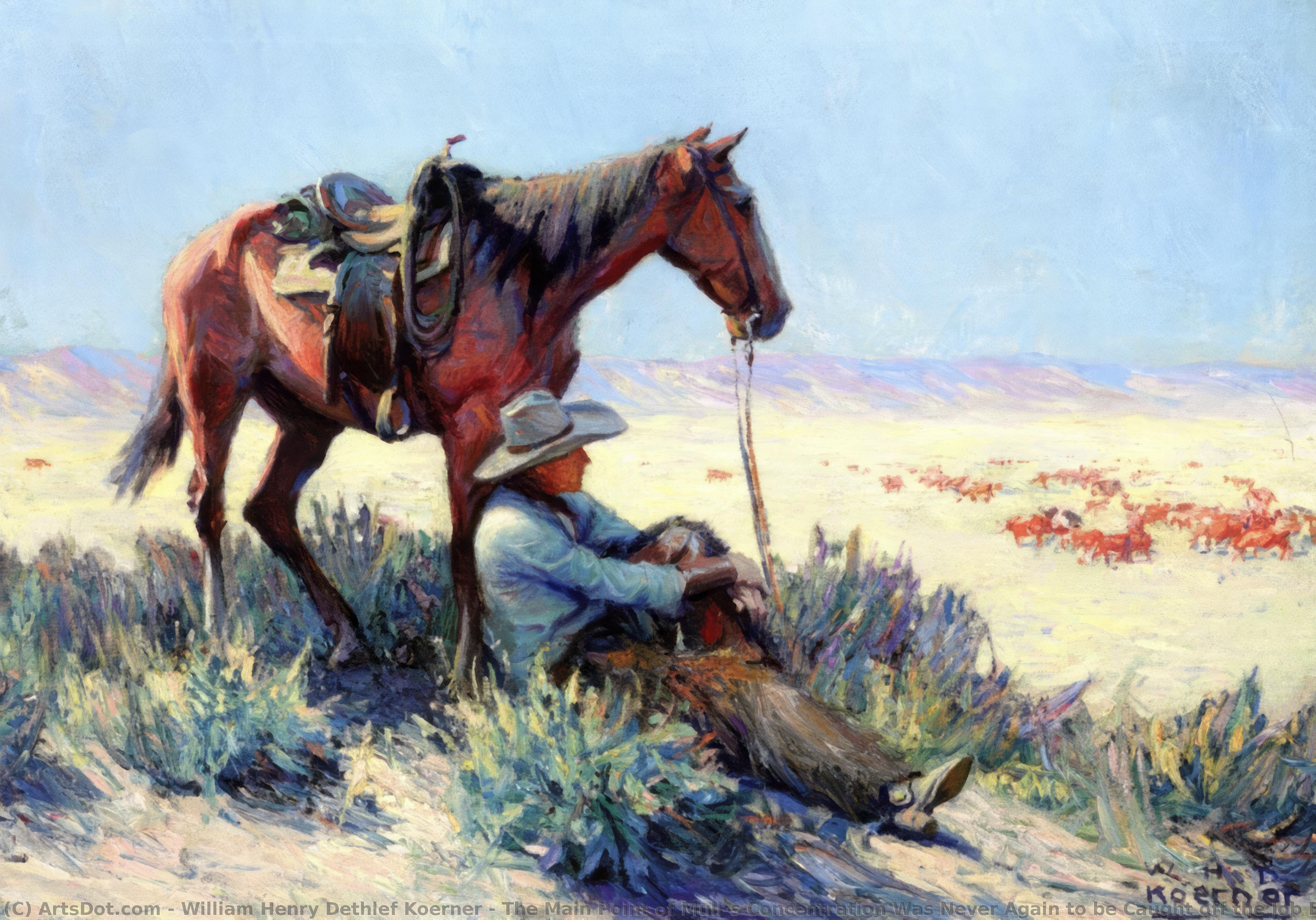The Main Point Of Mull's Concentration Was Never Again To Be Caught Off The Job Enough To Hear — William Henry Dethlef Koerner