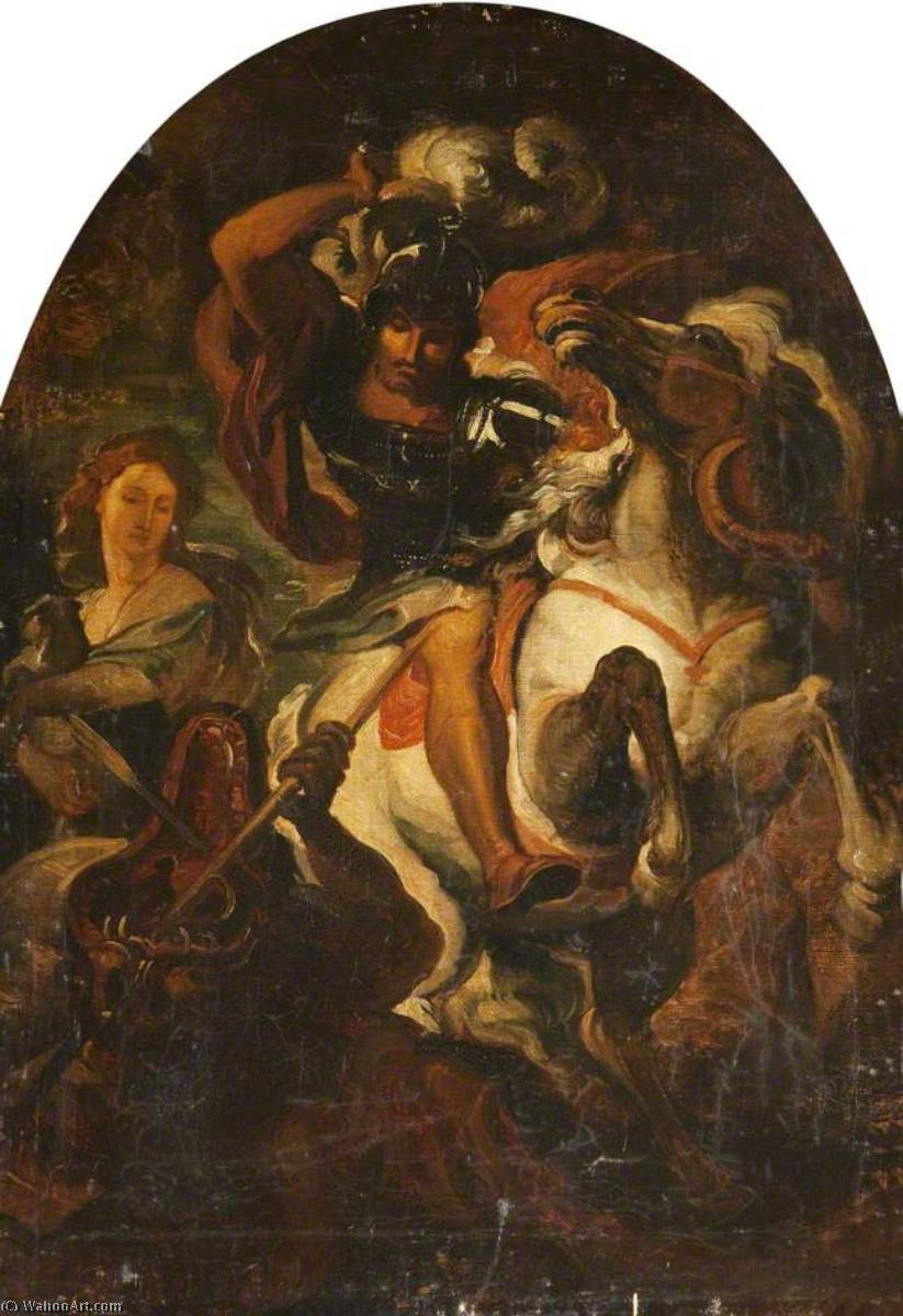 Saint George And The Dragon (after Peter Paul Rubens) — ジョセフ・アーサー・パリサー・セヴァーン