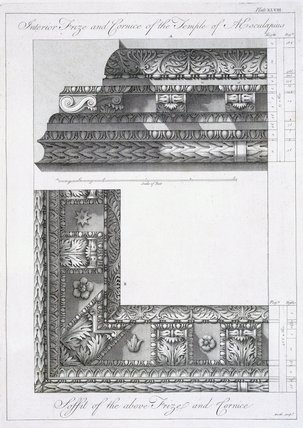Interior Frieze And Cornice Of The Temple Of — Robert Adam