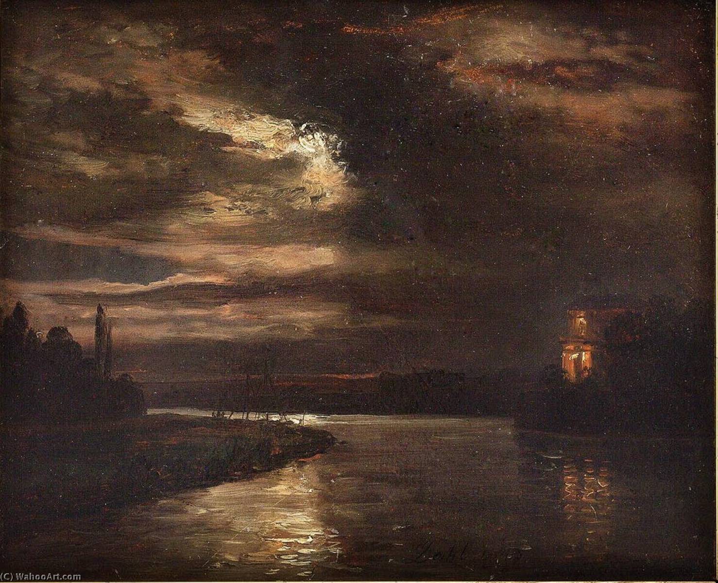 Moonlight Over Elbe — Hans Dahl