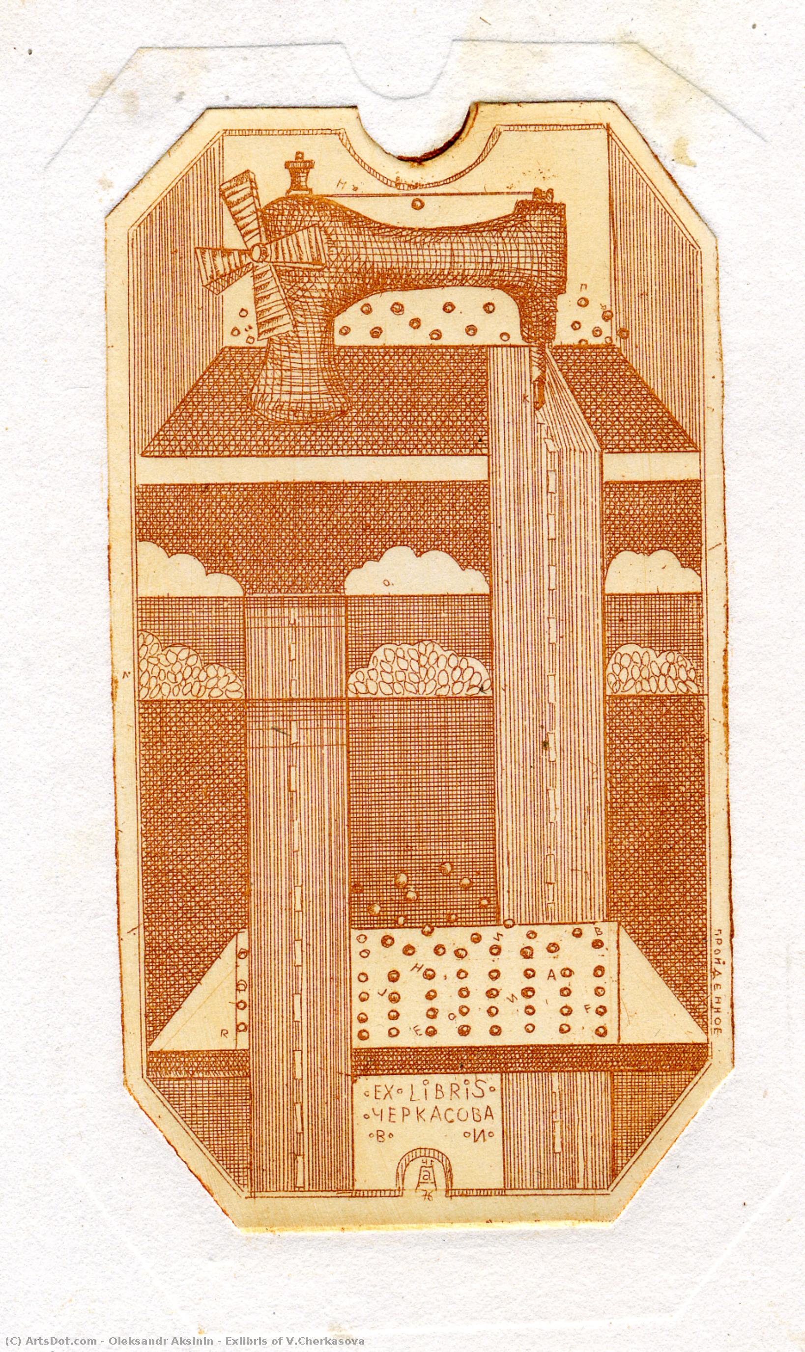 Exlibris Of V.cherkasova — Oleksandr Aksinin