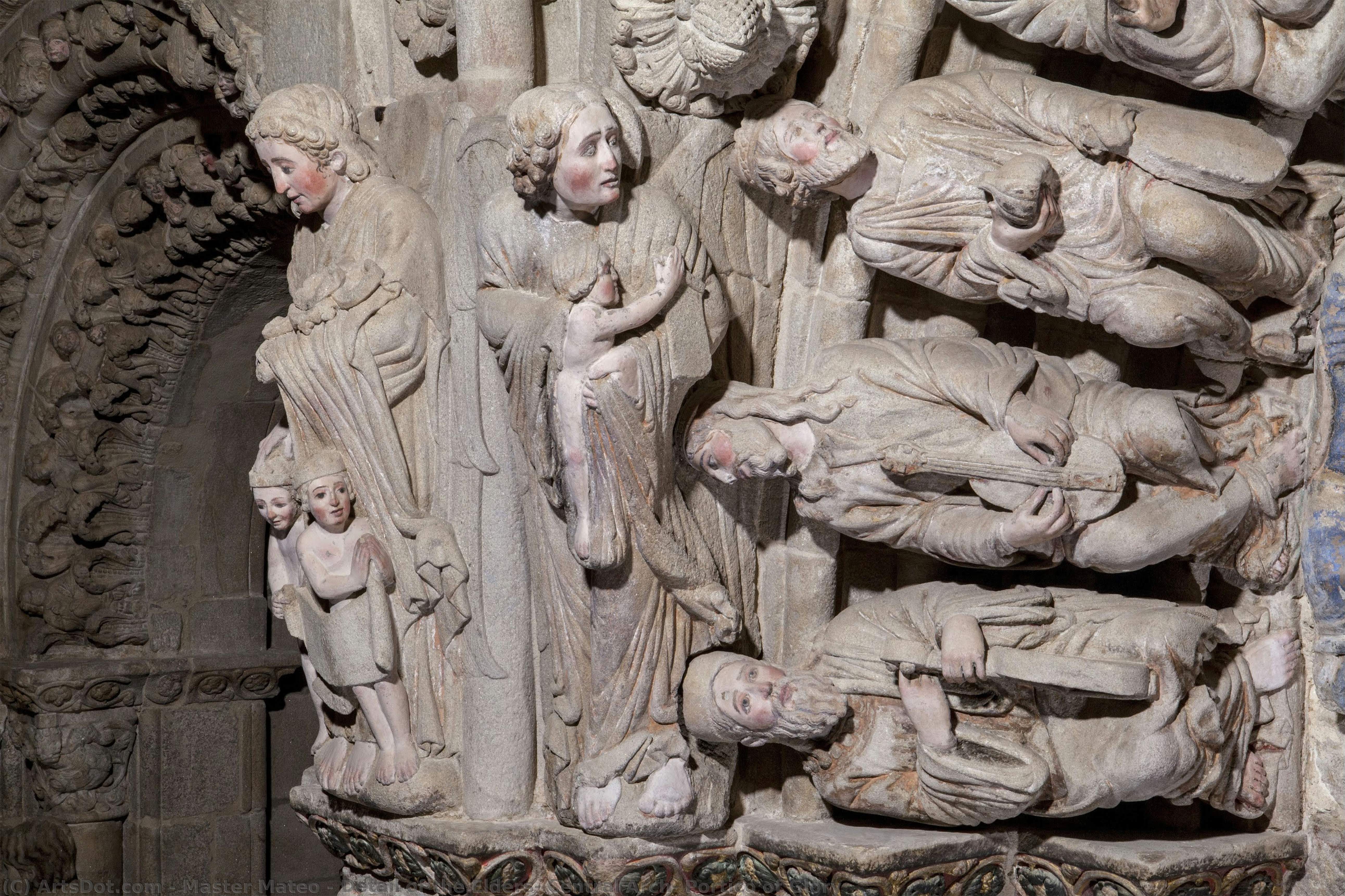 Detail Of The Elders, Central Arch, Portico Of Glory — Meister Mateo