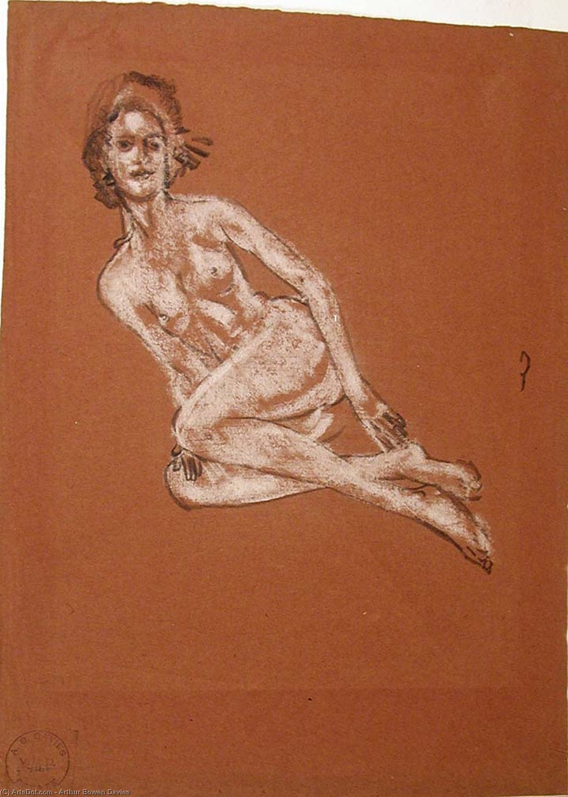 Reclining Female Nude — アーサー・b・デイヴィス