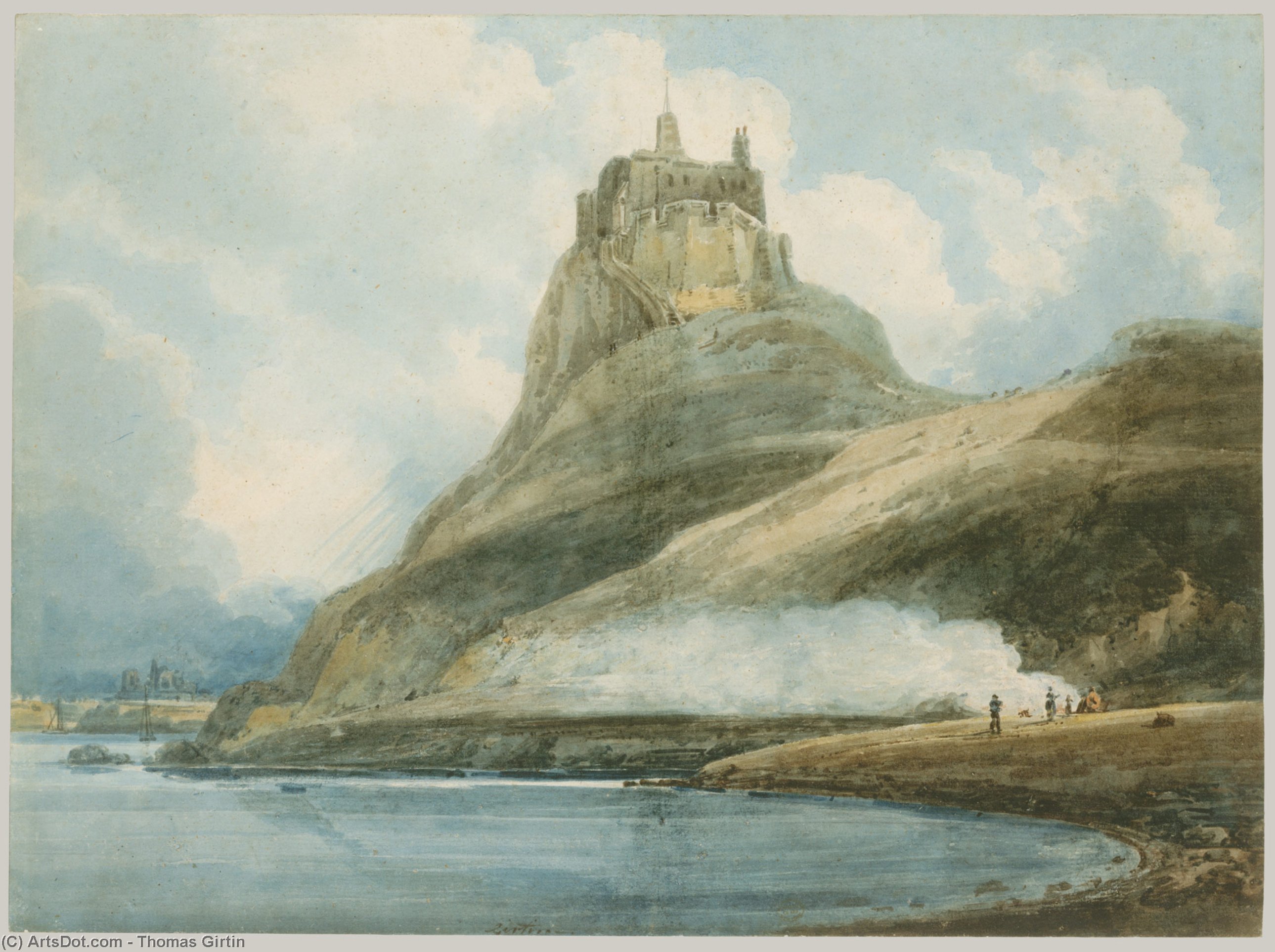 Lindisfarne Castle, Holy Island, Northumberland — Thomas Girtin