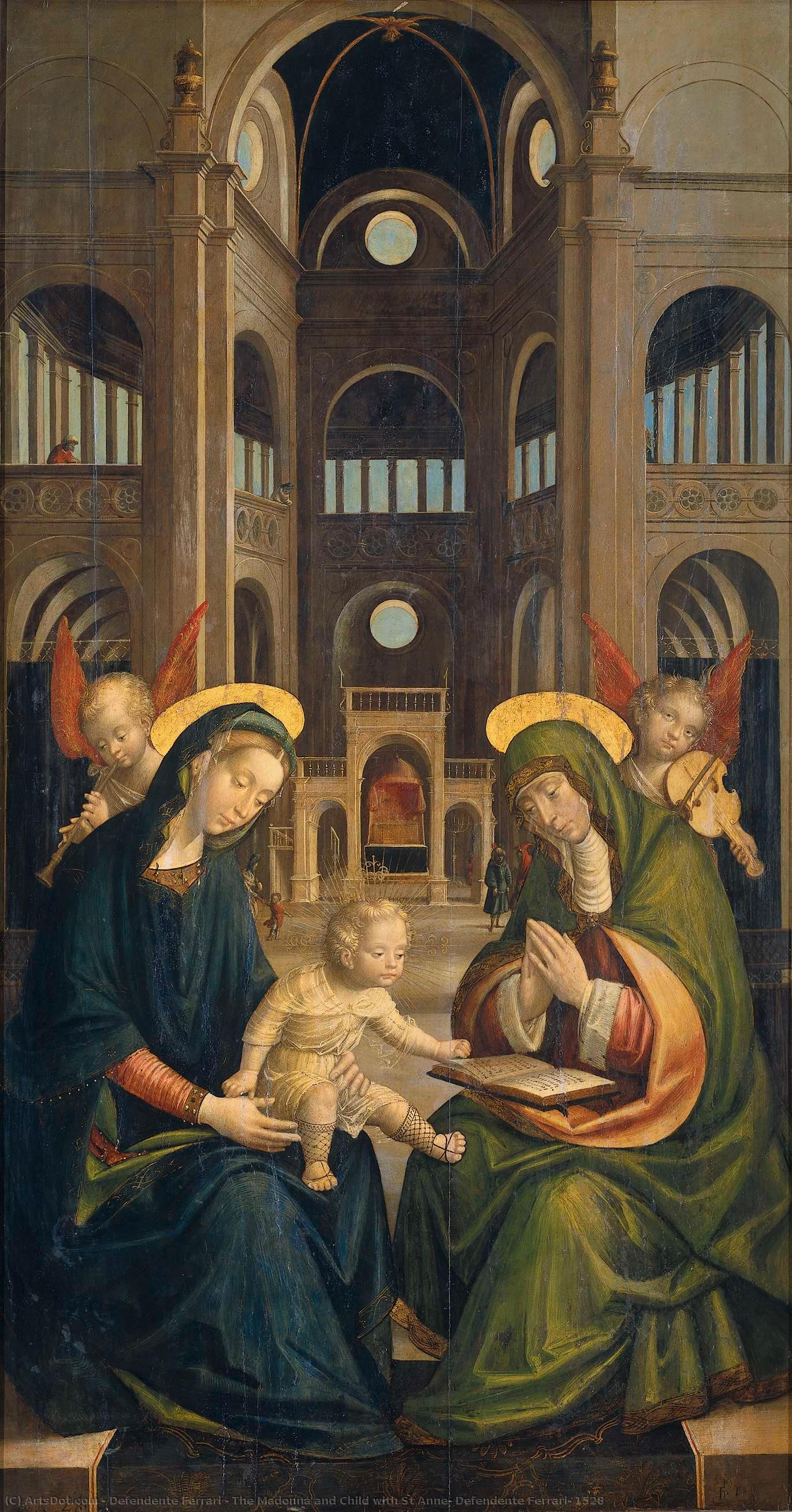 The Madonna And Child With St Anne, Defendente Ferrari, 1528 — Defendente Ferrari