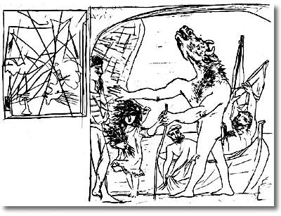 El Minotauro Ciego Guiado Por Una Niña — Pablo Picasso