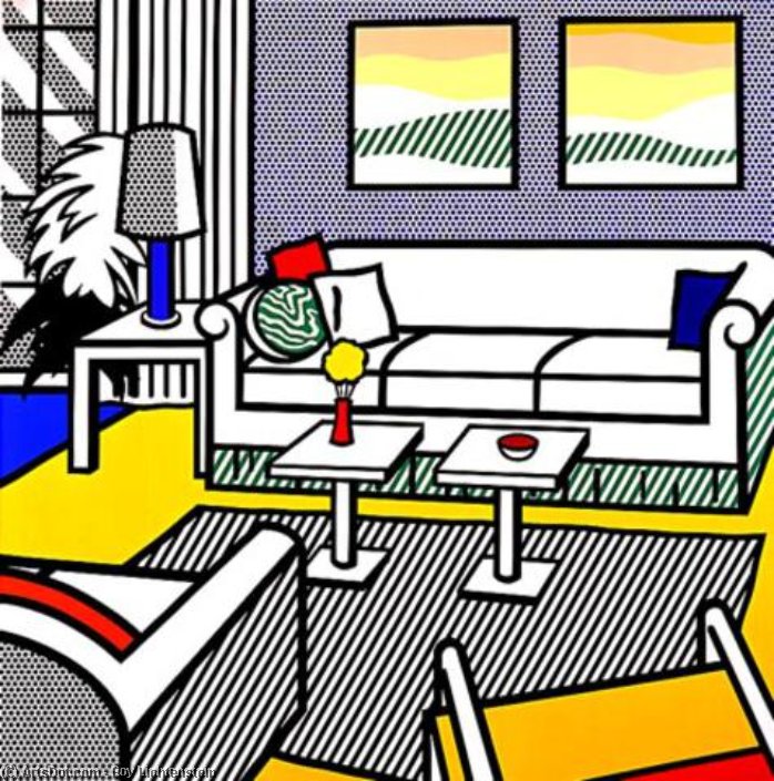 Interior With Restful Paintings — ロイ・リヒテンシュタイン