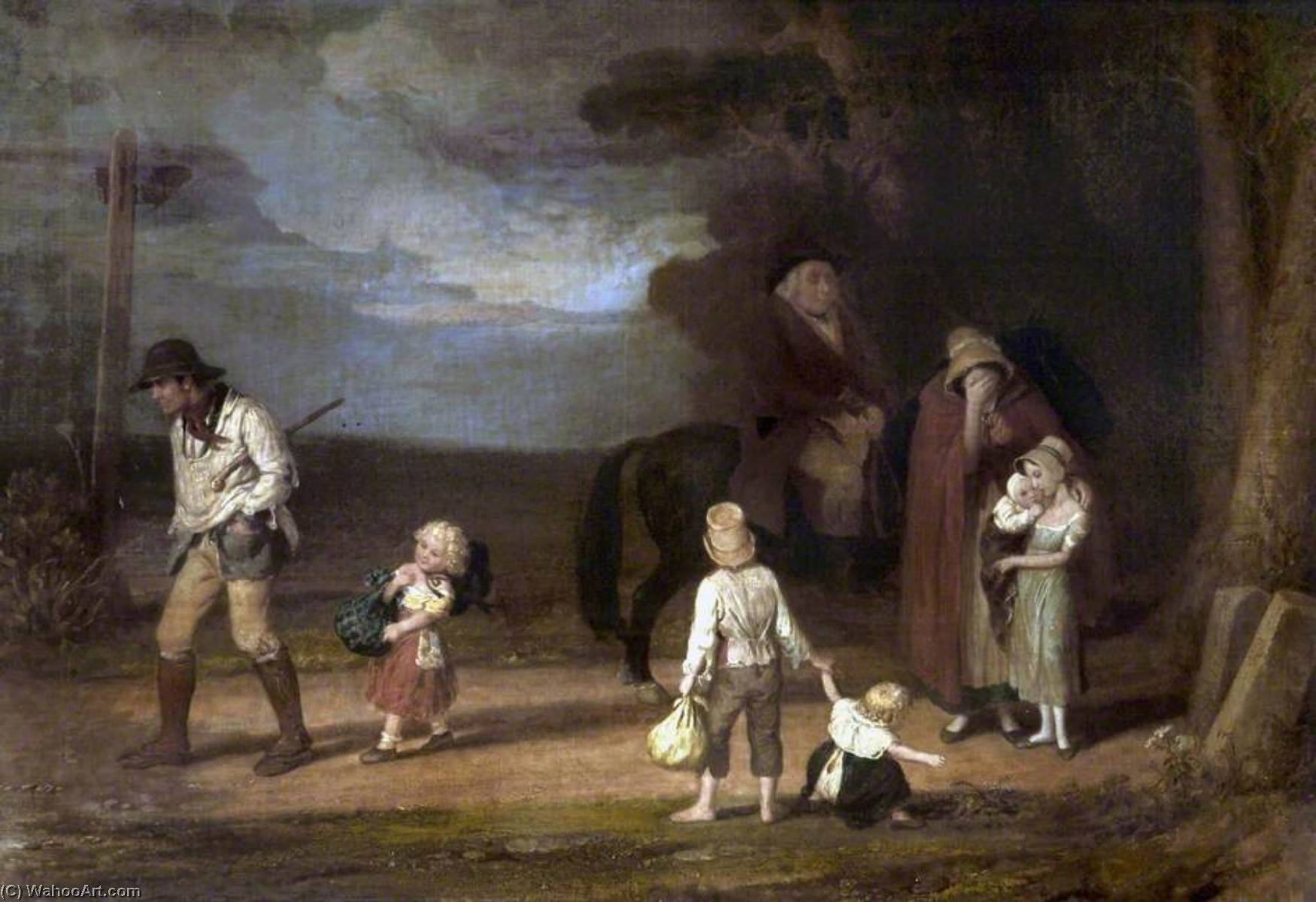 The Progress Of Intemperance The Ruined Family — Edward Villiers Rippingille